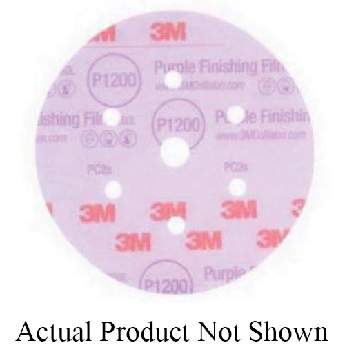 3M 30768  ~  6 Inch x 1200-grit Hookit Purple Finishing Aluminum Oxide Film Abrasive Disc 260L
