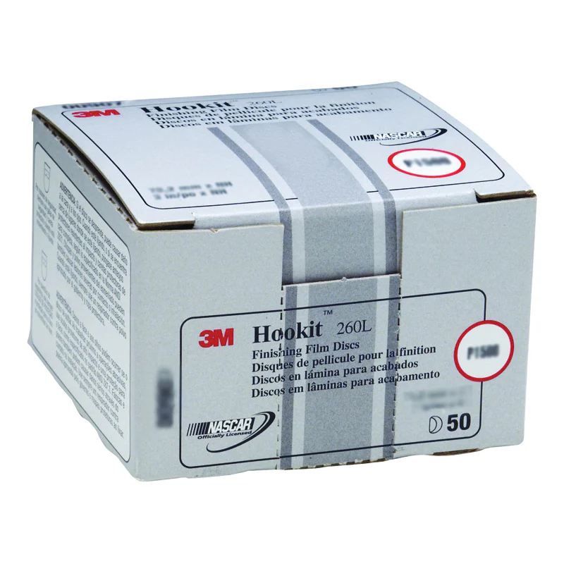 3M 00908  ~  3 Inch x Non-Vacuum Finishing 260L Aluminum Oxide 1200 Grit Velcro Film Disc