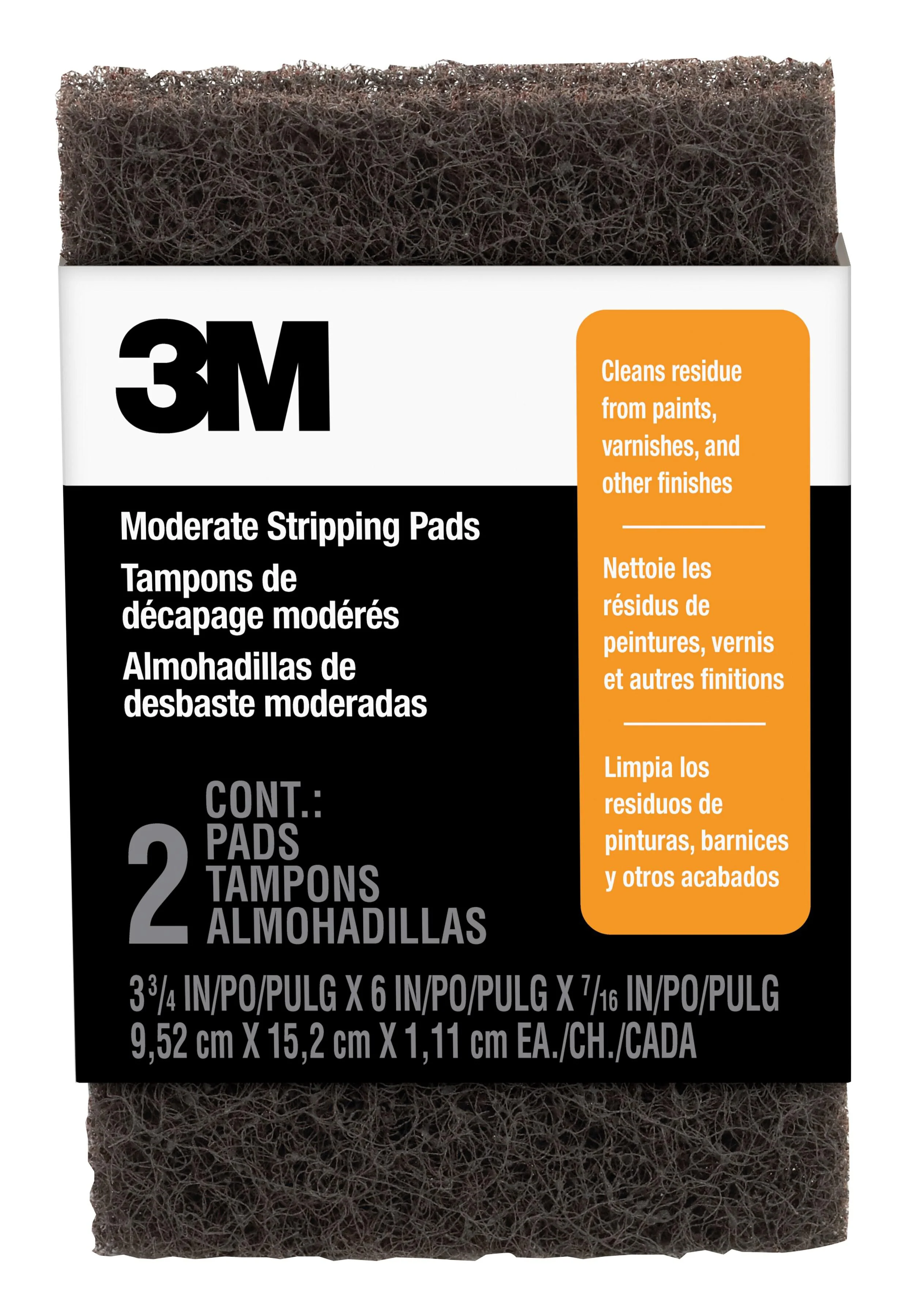 3M 10112NA  ~  Heavy Duty Stripping Pads 3-3/4 Inch x 6 Inch x 7/16 Inch