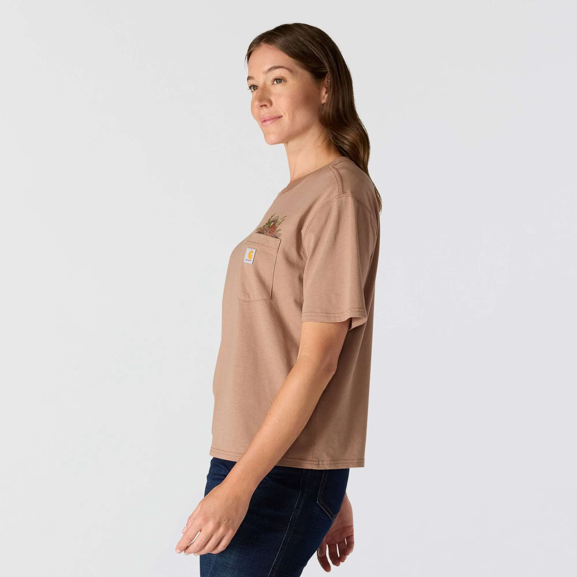 TENCEL™ Fiber Series Loose Fit Flower Pocket T-Shirt