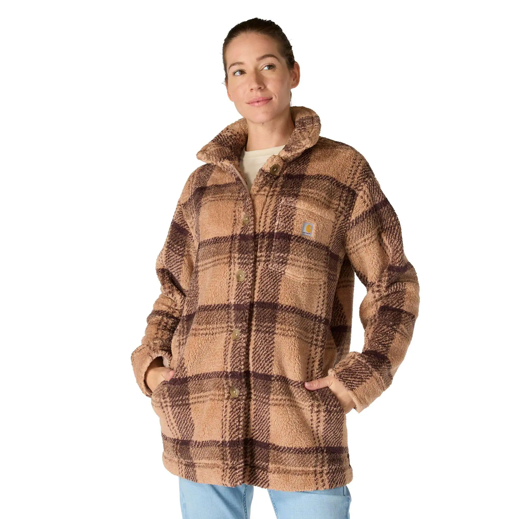 Women's Loose Fit Fleece Coat