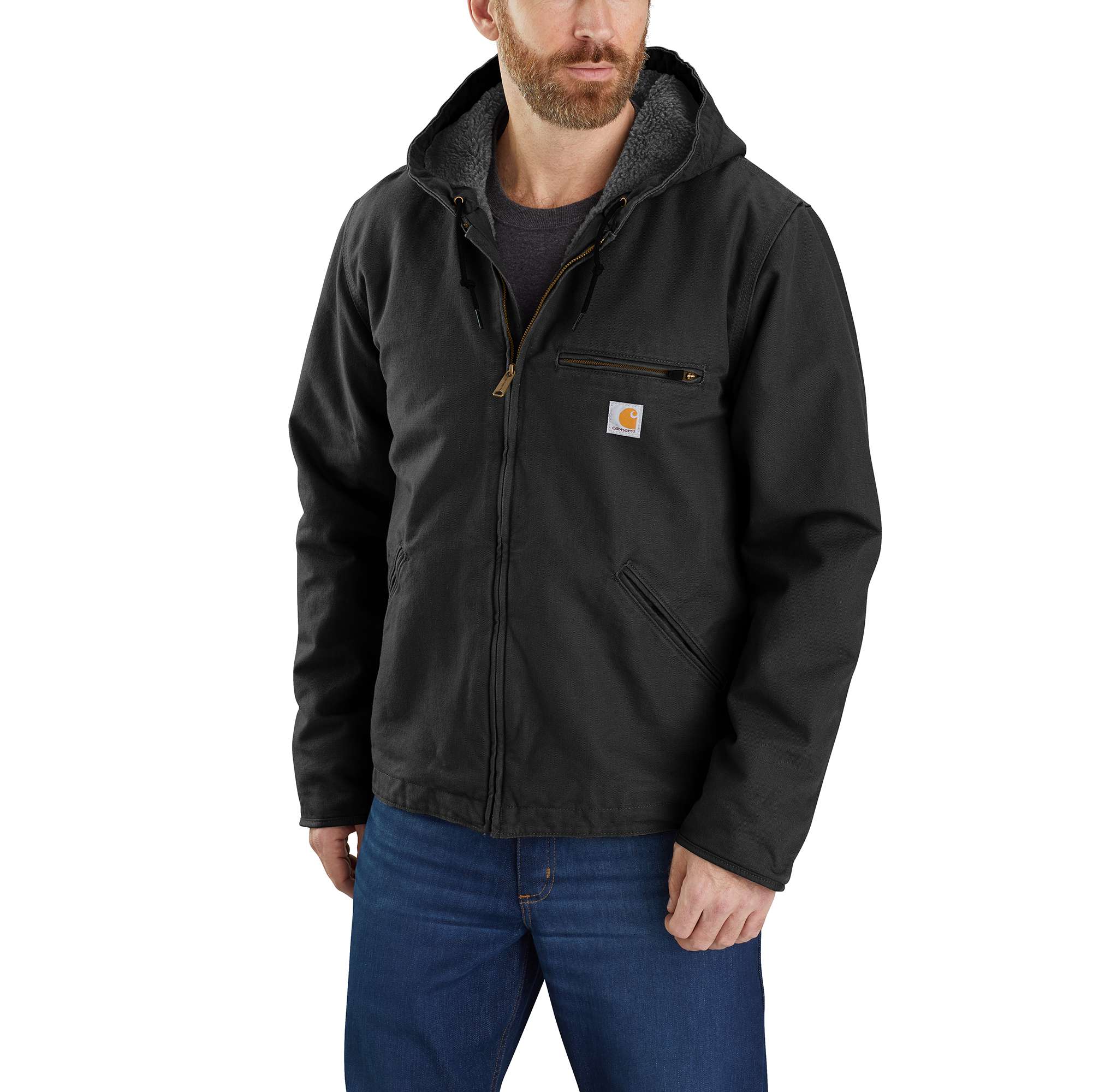 Men's Sherpa-Lined Jacket - Relaxed Fit - Washed Duck - 3 Warmest Rating