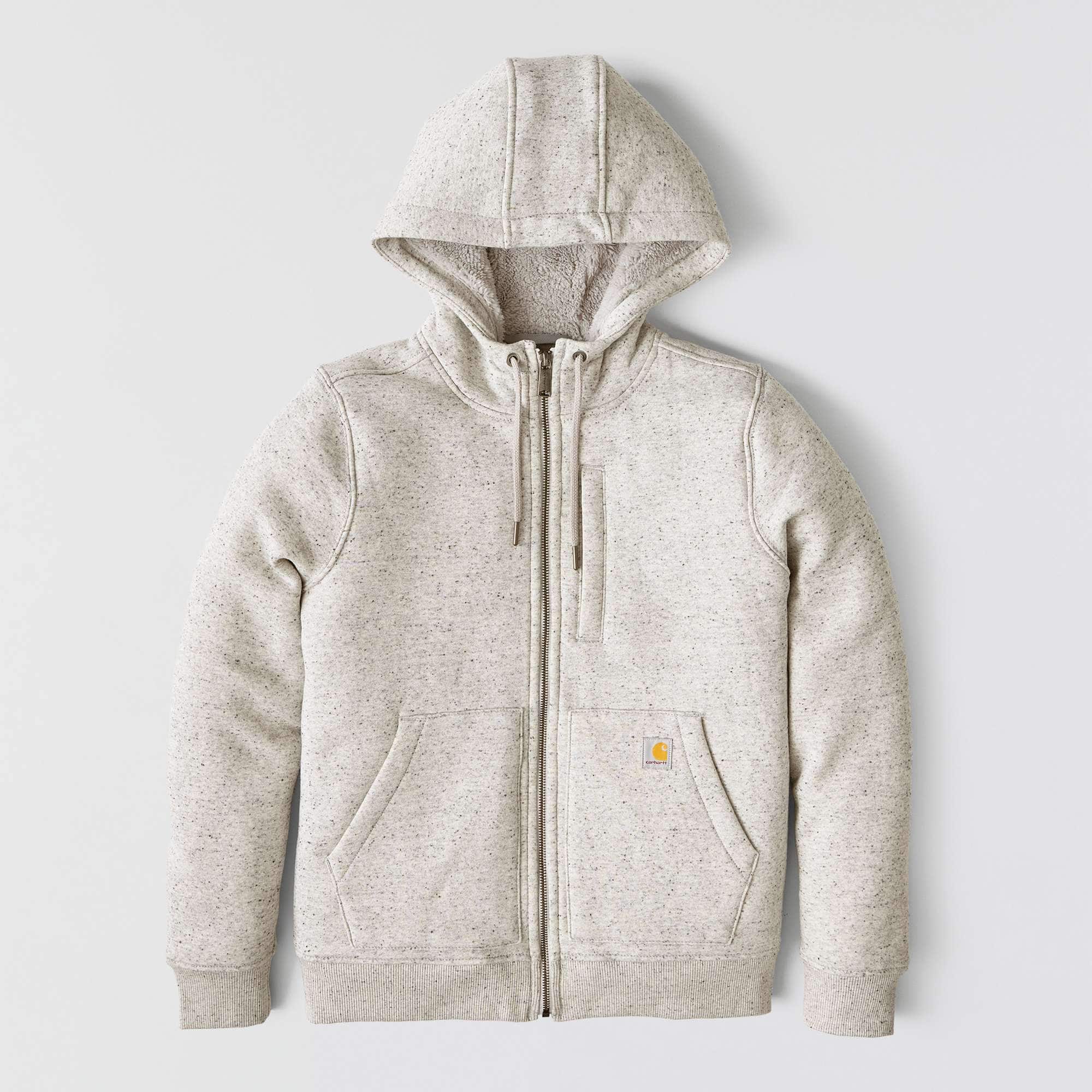 Women's Relaxed Fit Midweight Sherpa-Lined Full-Zip Sweatshirt