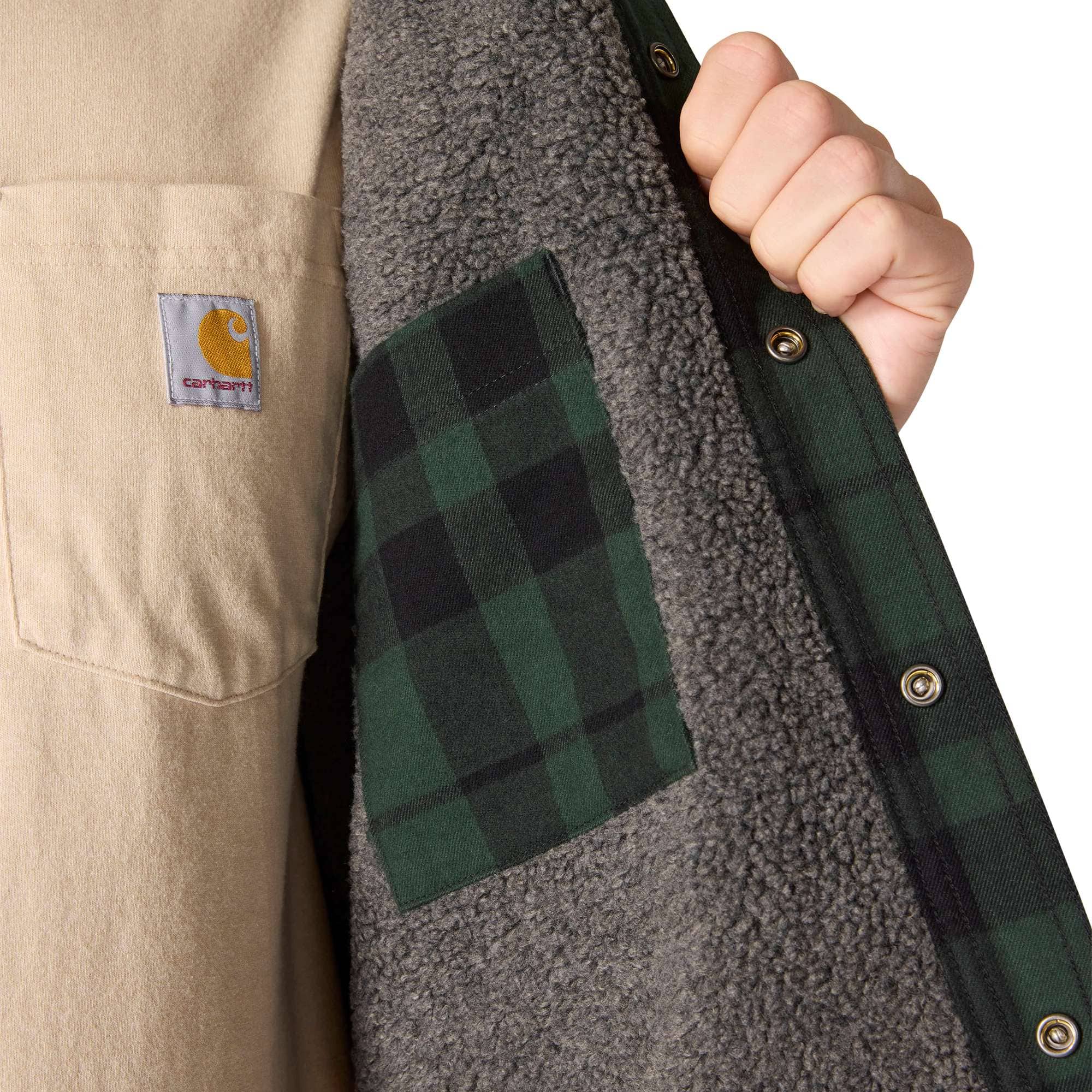 Relaxed Fit Flannel Sherpa-Lined Shirt Jac