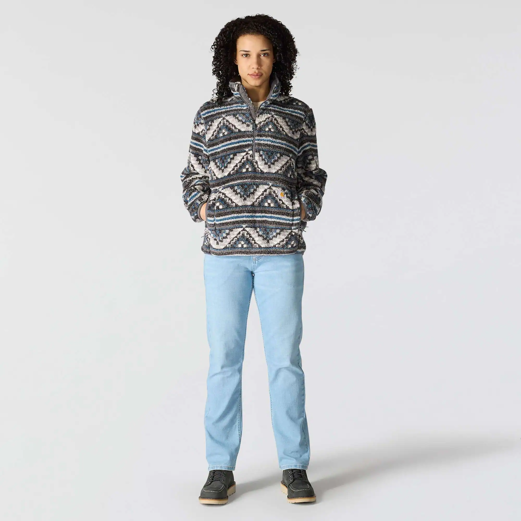 Women's Loose Fit Fleece Pullover - 3 Warmest Rating