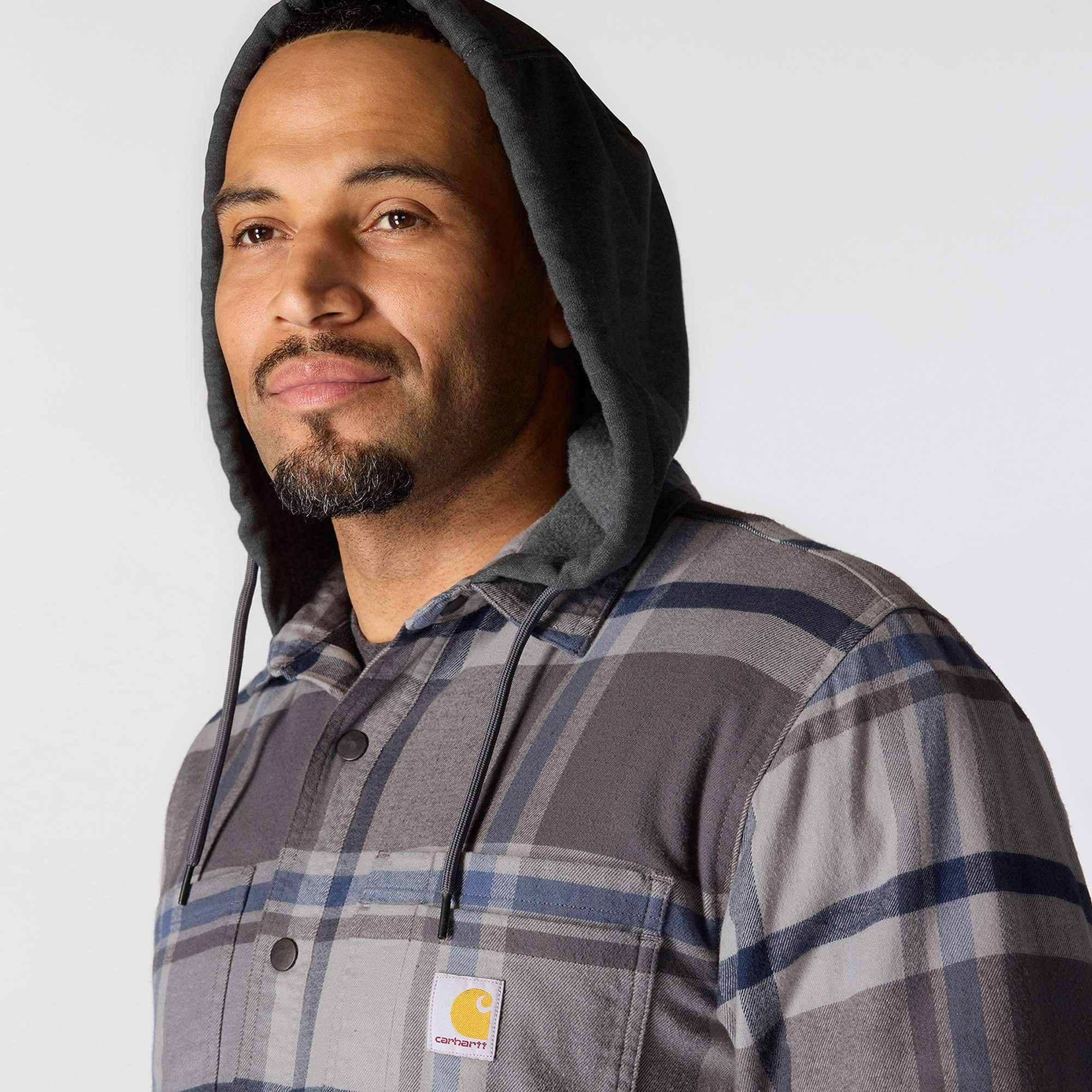 Rugged Flex® Relaxed Fit Flannel Fleece Lined Hooded Shirt Jac
