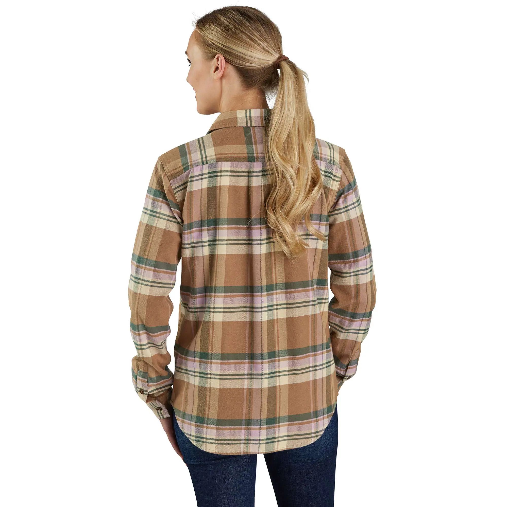 Women's TENCEL™ Fiber Series Relaxed Fit Long-Sleeve Flannel Shirt