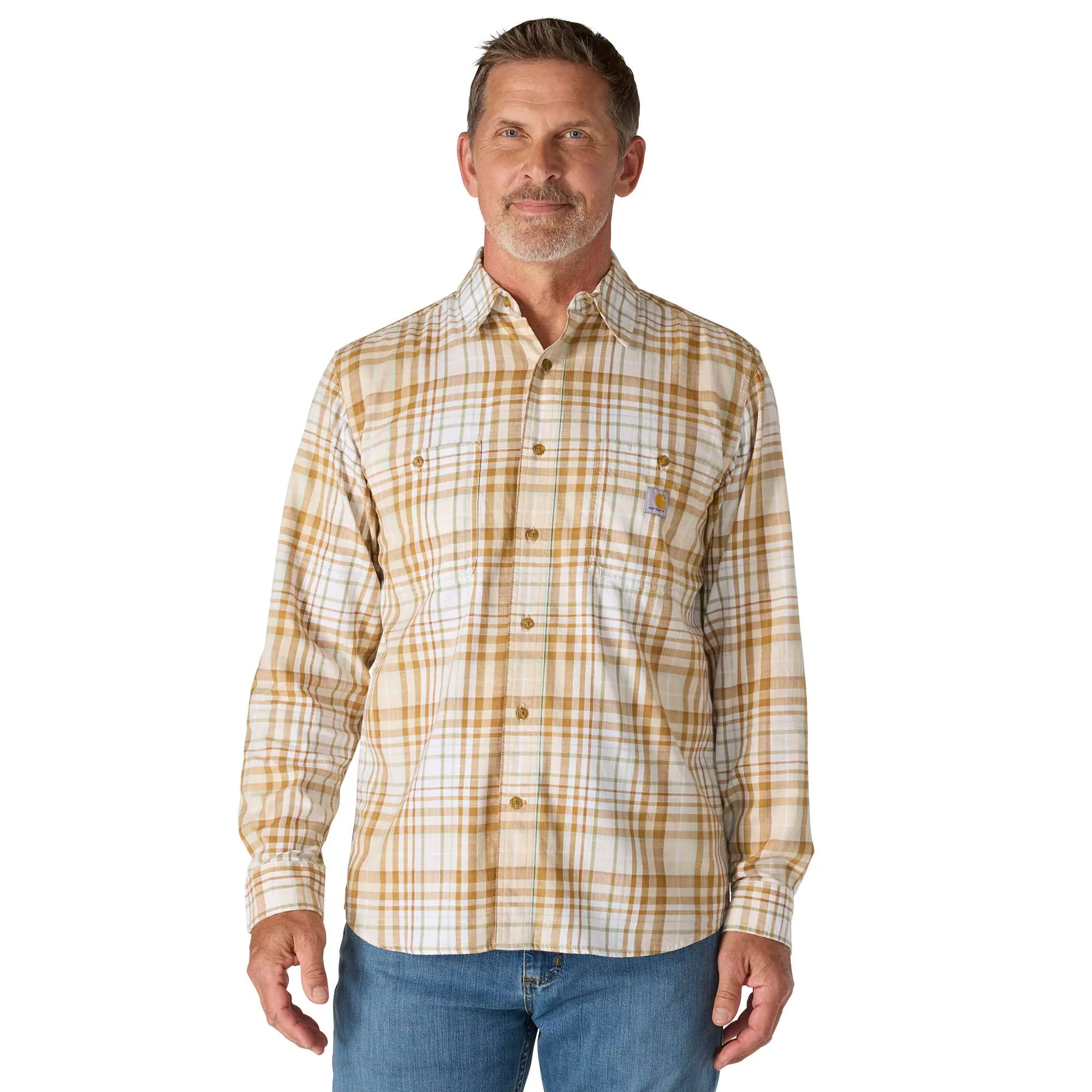 Rugged Flex™ Relaxed Fit Lightweight Long-Sleeve Plaid Shirt