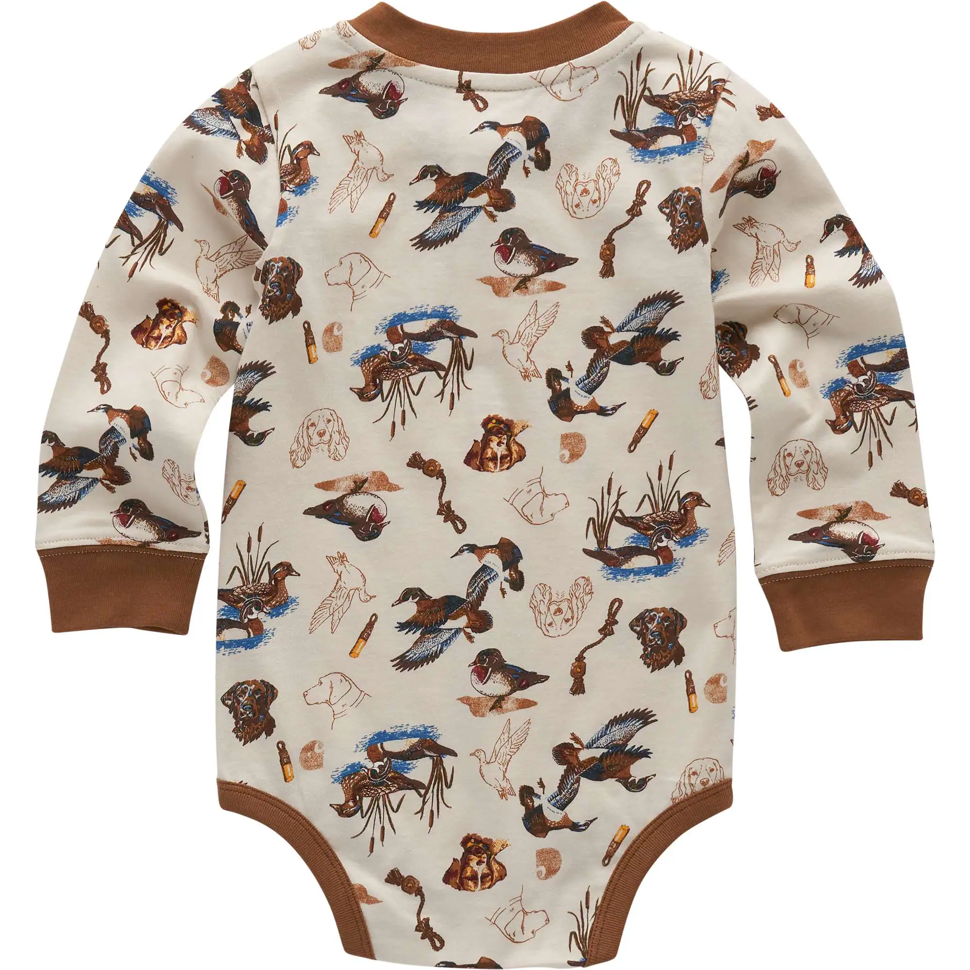 Boys' Long Sleeve Printed Henley Bodysuit (Baby)