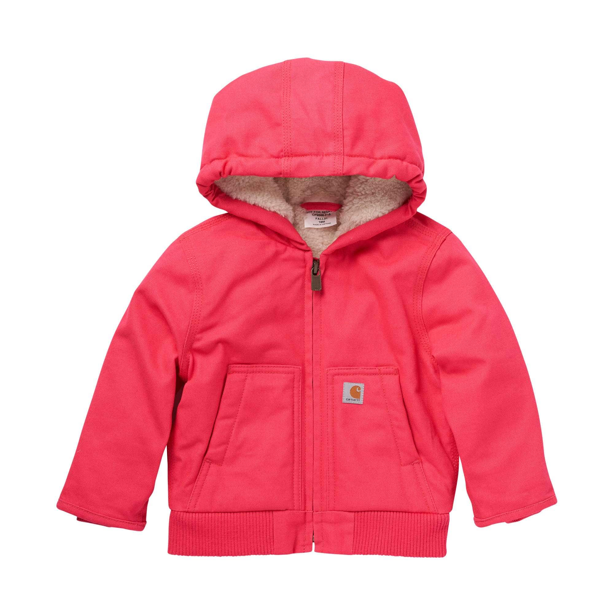 Girls' Zip Front Canvas Insulated Hooded Active Jac (Baby/Toddler)
