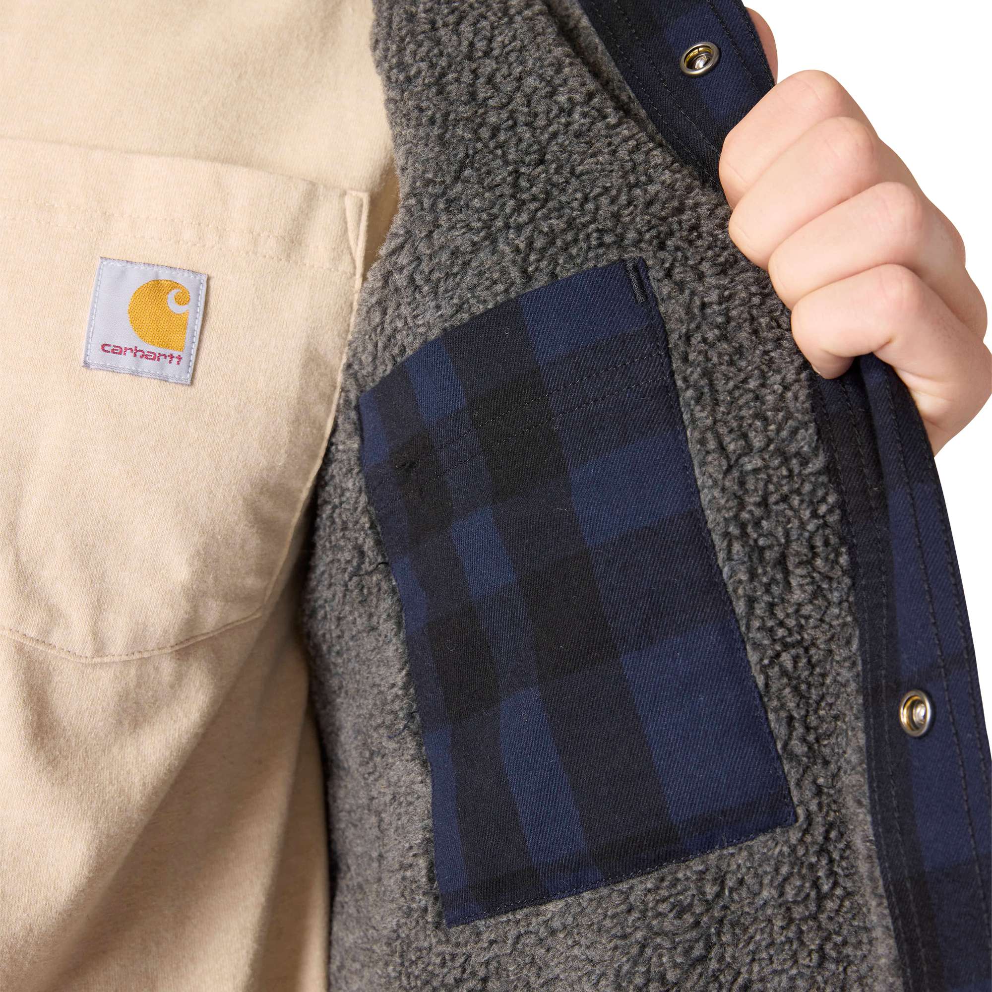 Relaxed Fit Flannel Sherpa-Lined Shirt Jac
