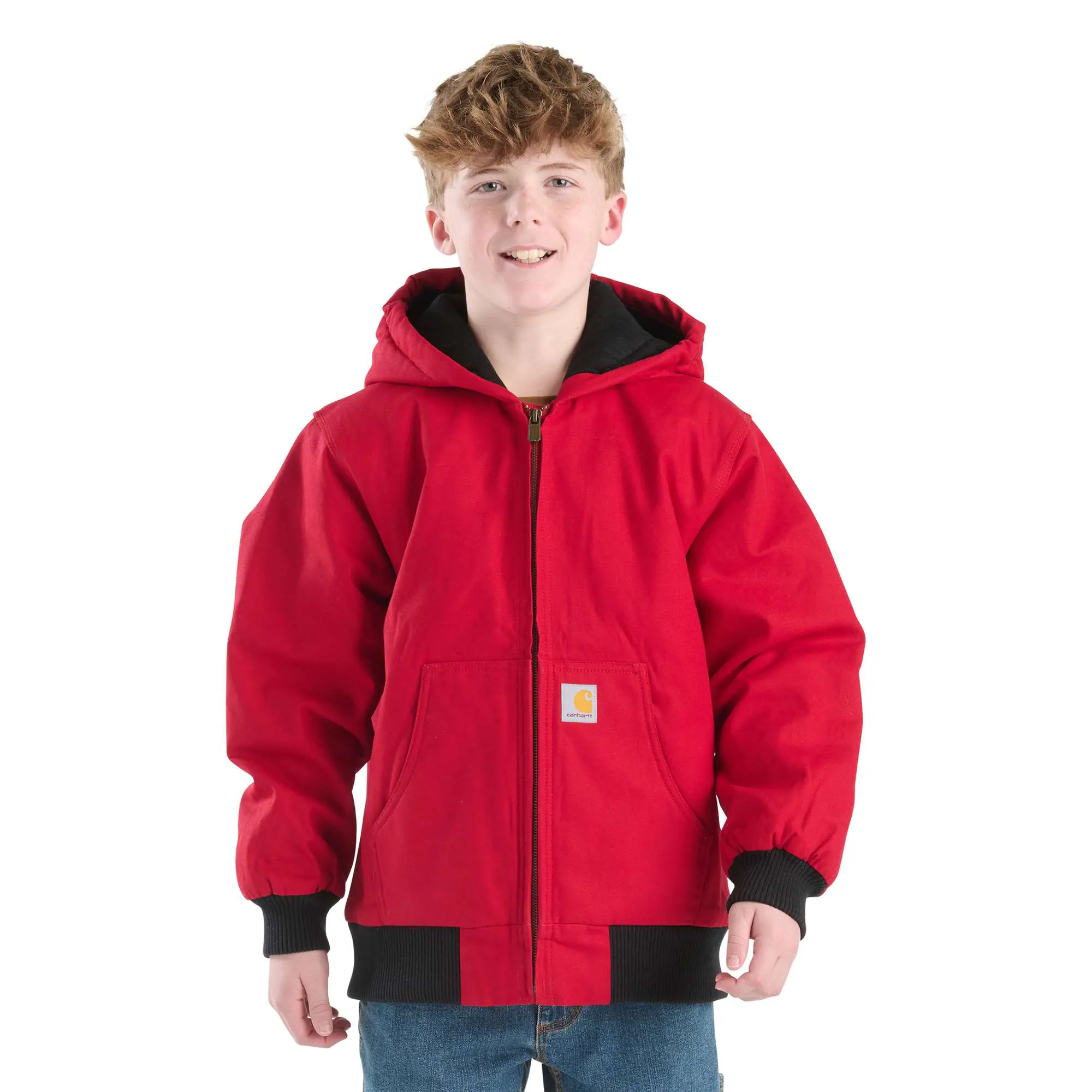 Boys' Long Sleeve Canvas Insulated Hooded Active Jac (Child/Youth)