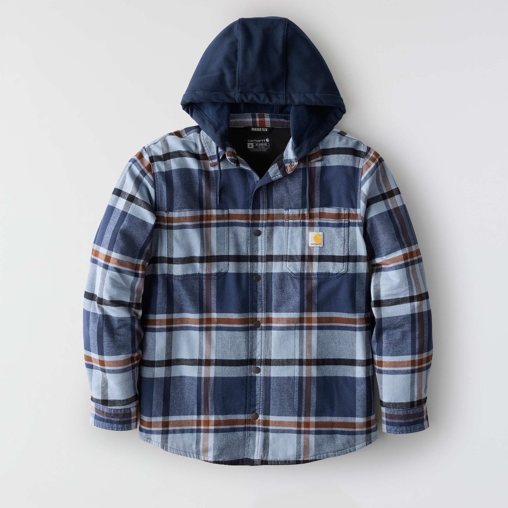 Rugged Flex® Relaxed Fit Flannel Fleece Lined Hooded Shirt Jac