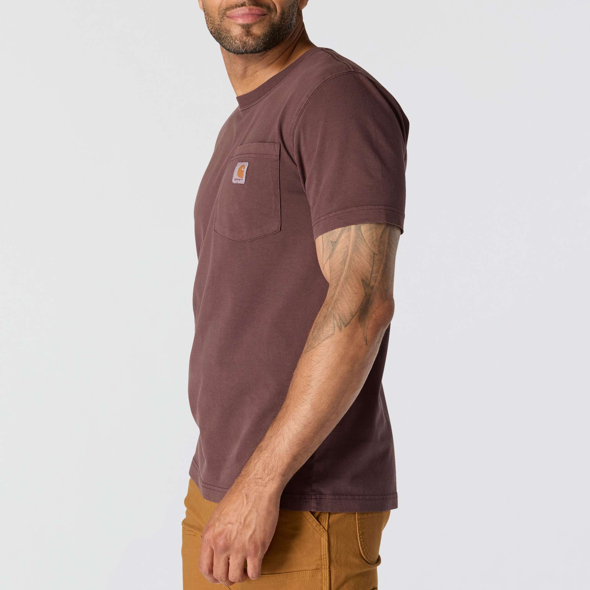 Re-Engineered Relaxed Fit Lightweight Short-Sleeve Garment Dyed Pocket T-Shirt