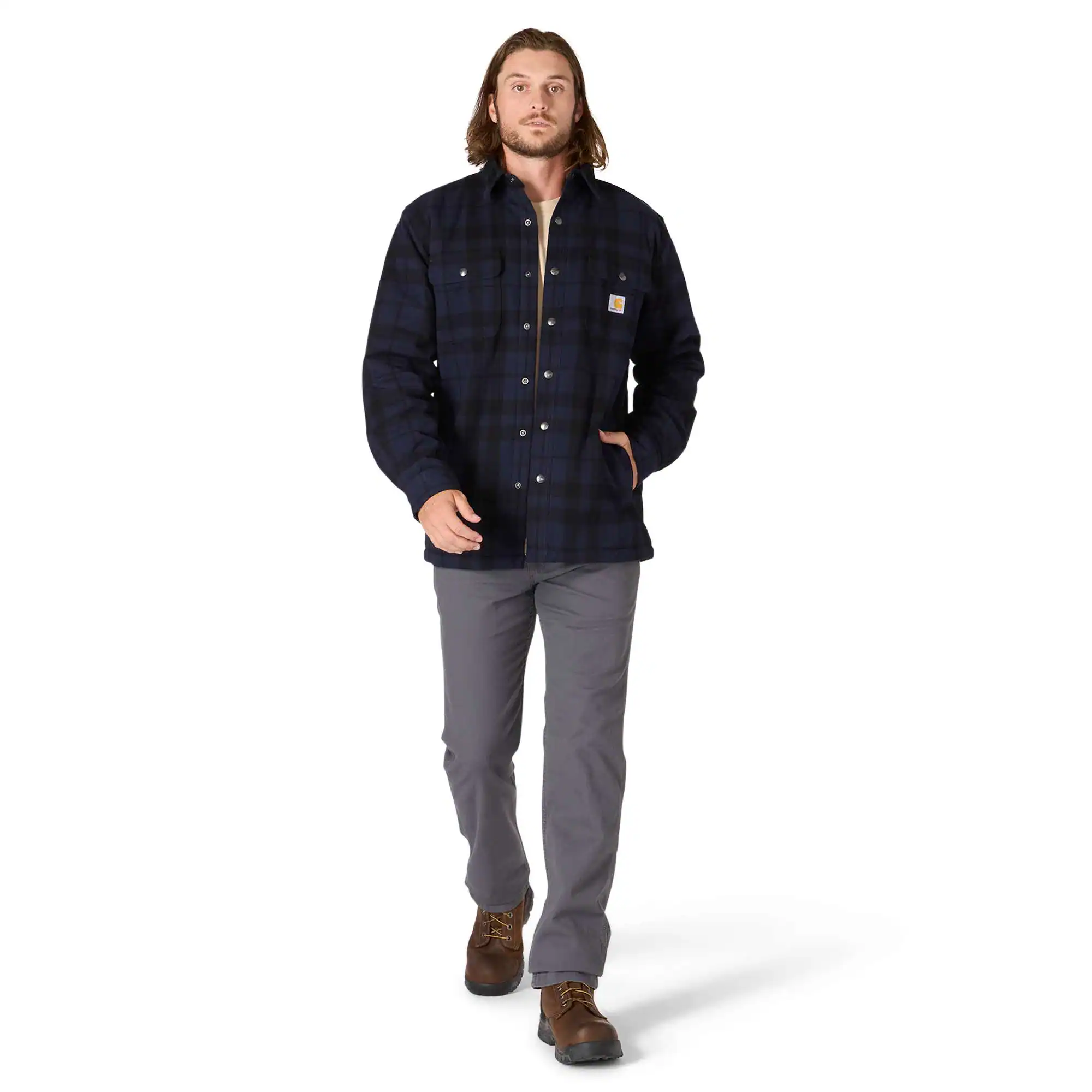 Relaxed Fit Flannel Sherpa-Lined Shirt Jac