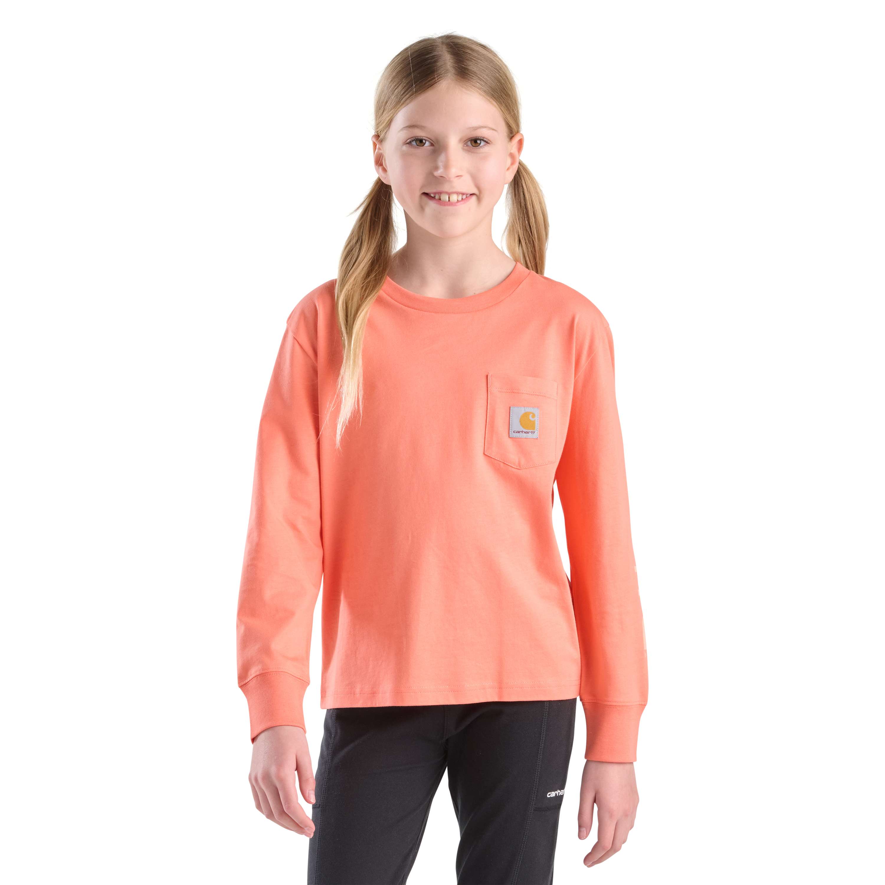 Girls' Long Sleeve Core Logo T-Shirt (Toddler/Child/Youth)