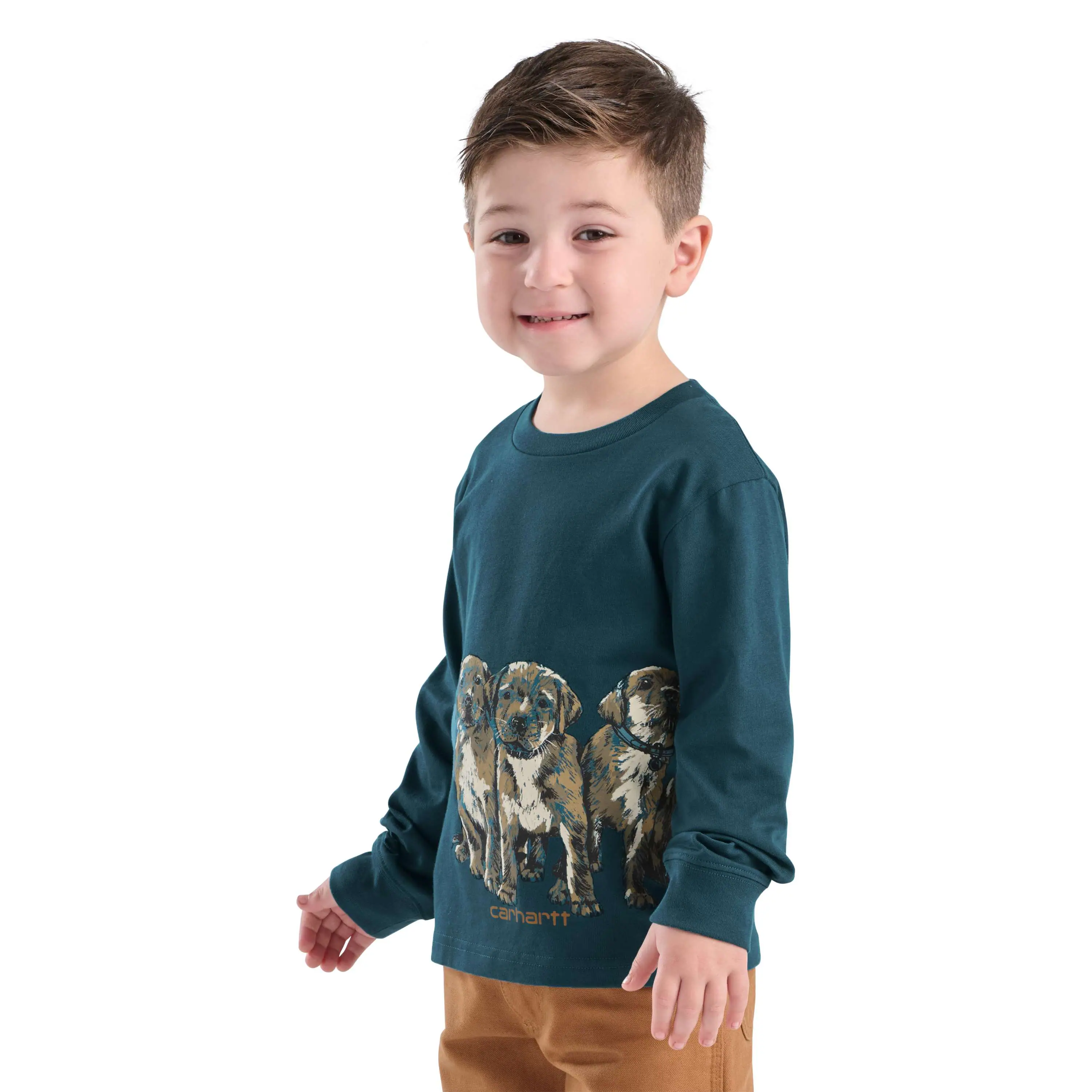 Boys' Long Sleeve Puppy T-Shirt (Toddler)