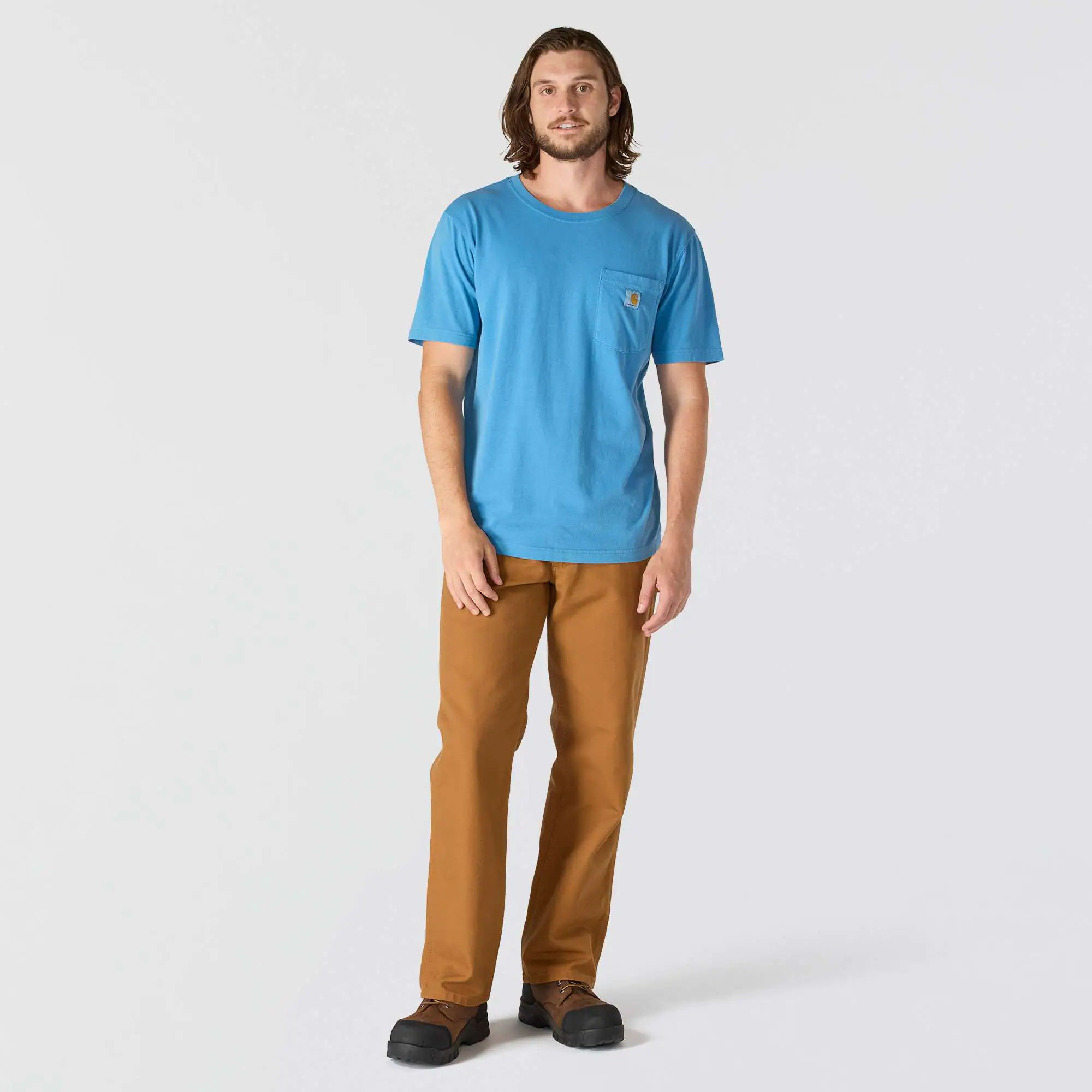 Re-Engineered Relaxed Fit Lightweight Short-Sleeve Garment Dyed Pocket T-Shirt