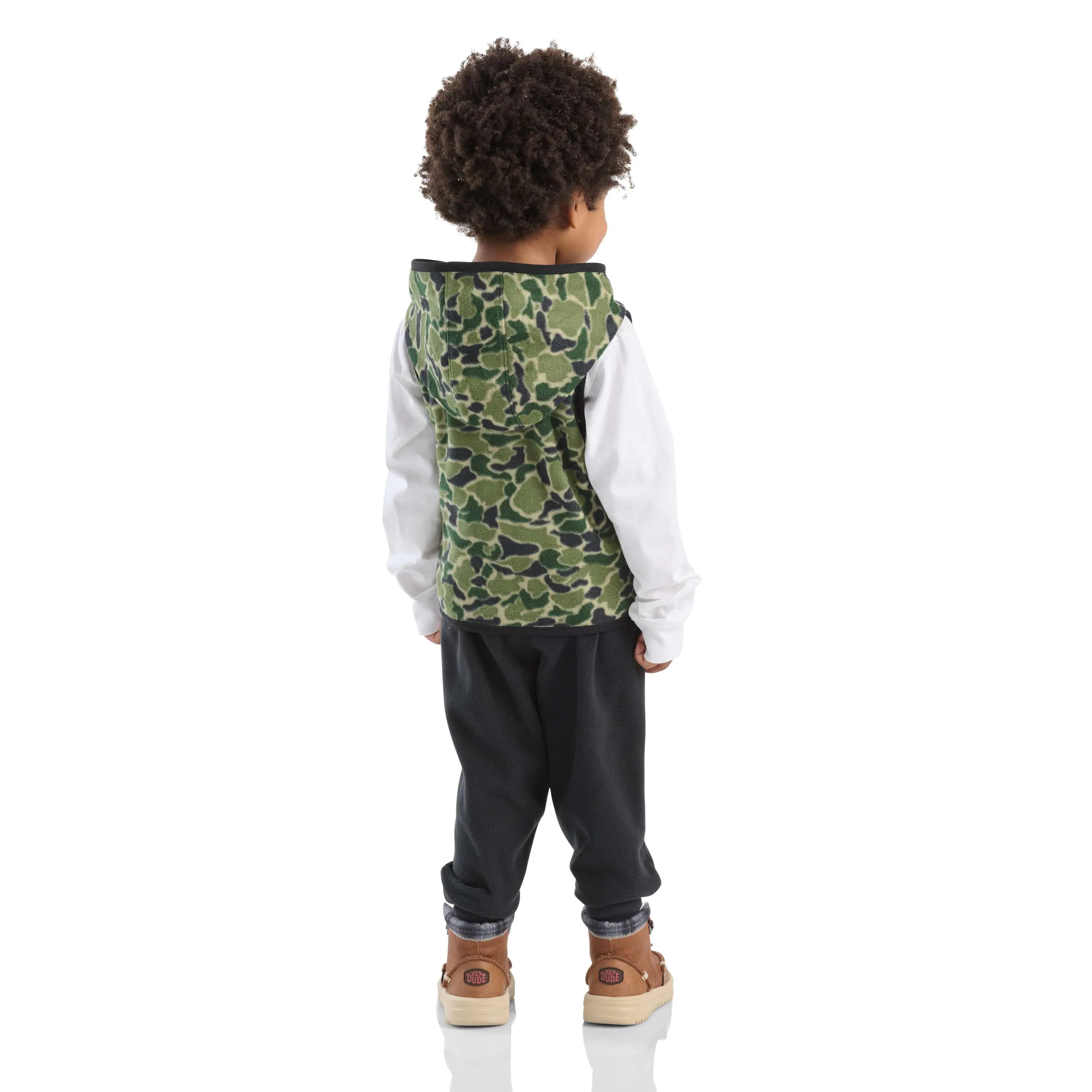 Boys' 3-Piece Camo Vest, Long-Sleeve T-Shirt & Pant Set (Toddler)