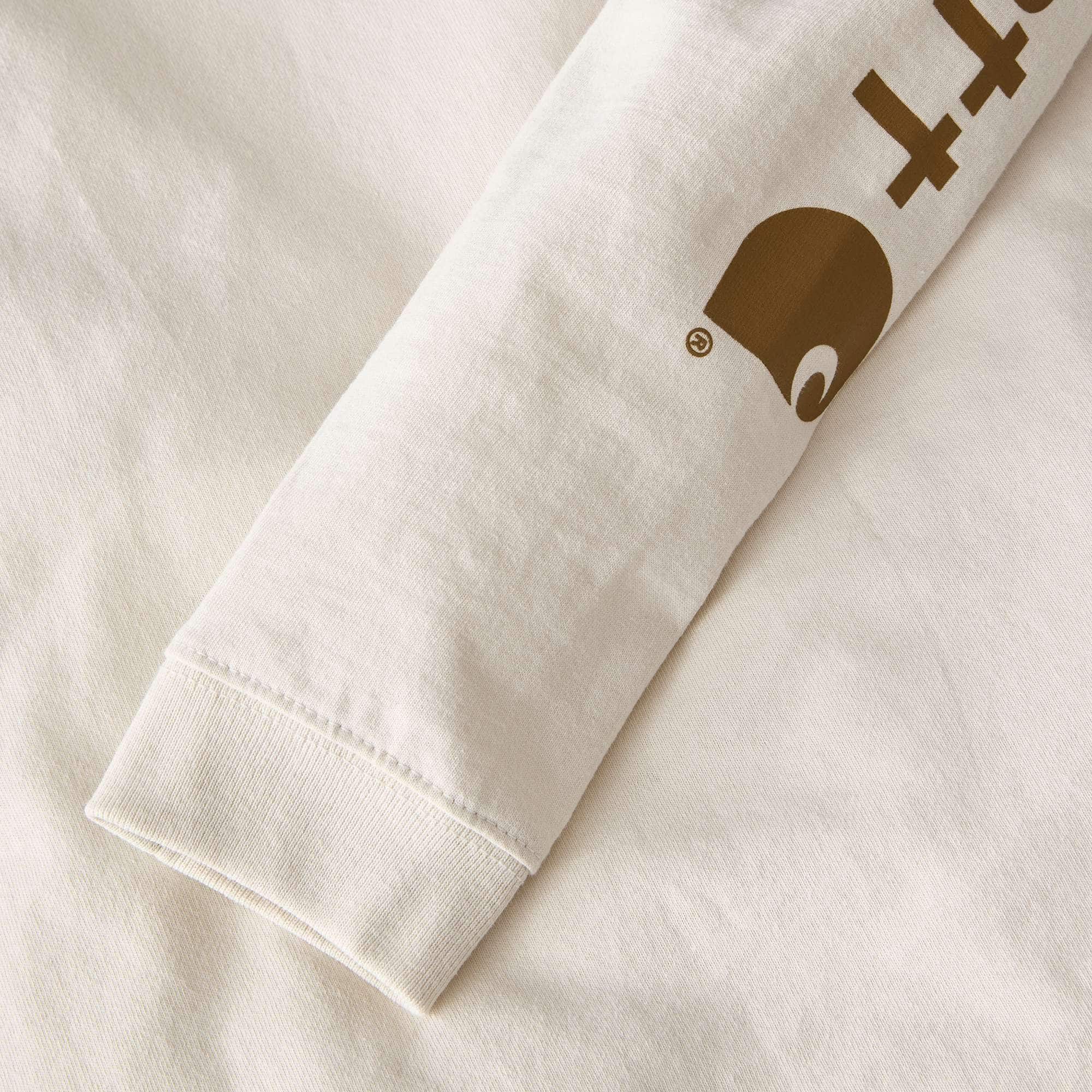 Women's Loose Fit Heavyweight Long-Sleeve Logo Sleeve Graphic T-Shirt