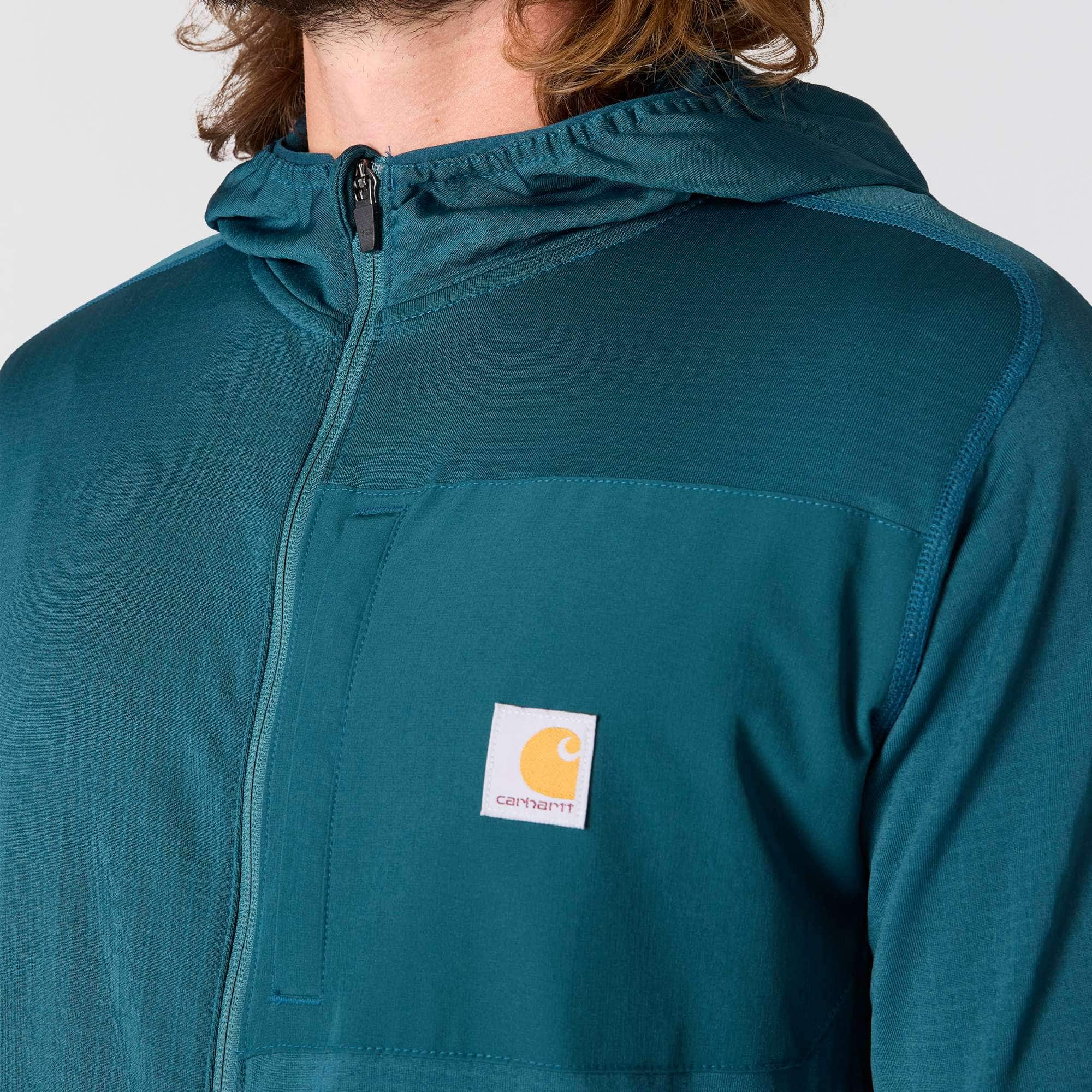 Carhartt Force® Relaxed Fit Full-Zip Long-Sleeve Hooded Fleece-Lined Shirt