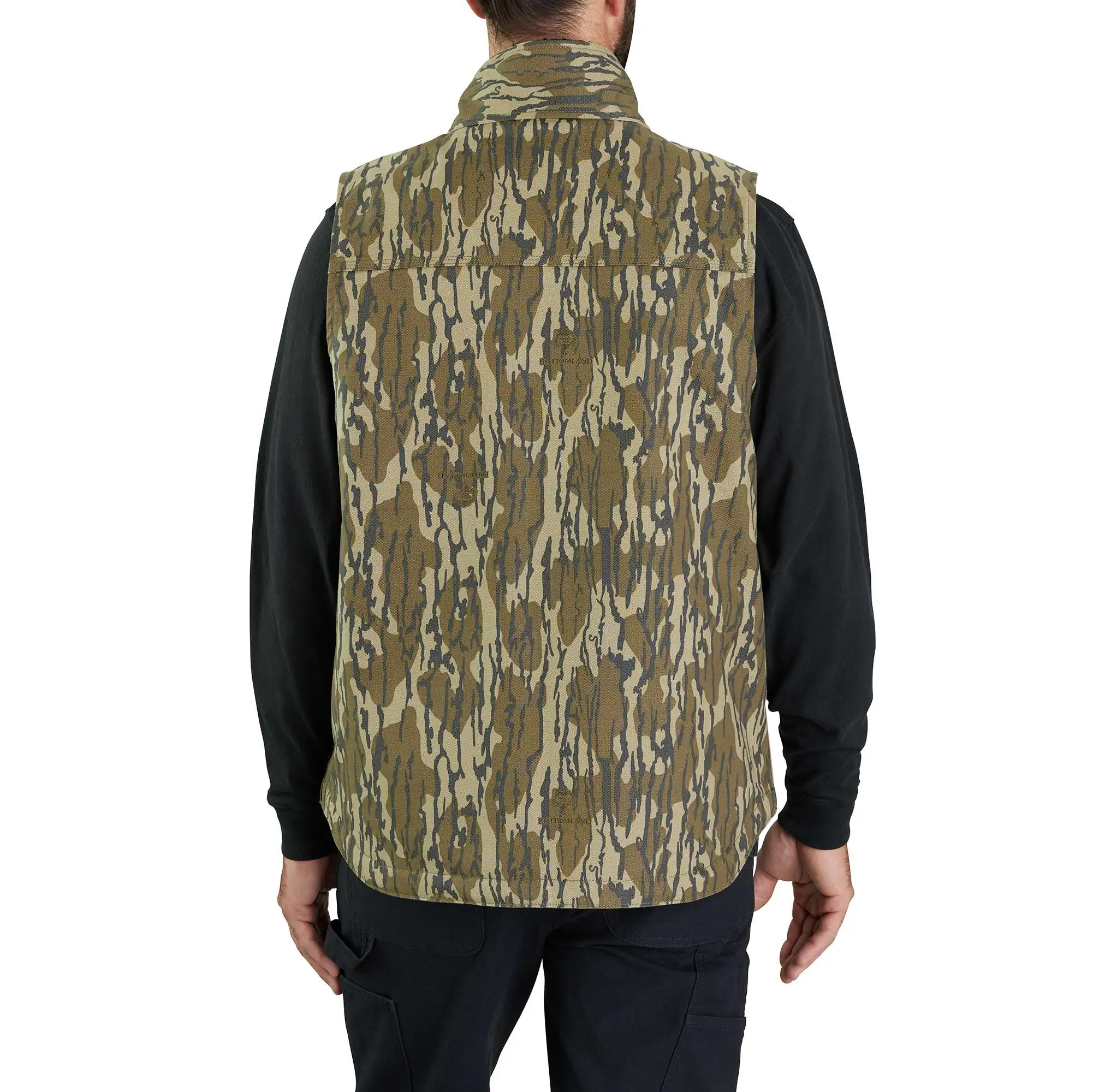 Rugged Flex® Duck Loose Fit Sherpa-Lined Camo Mock-Neck Vest