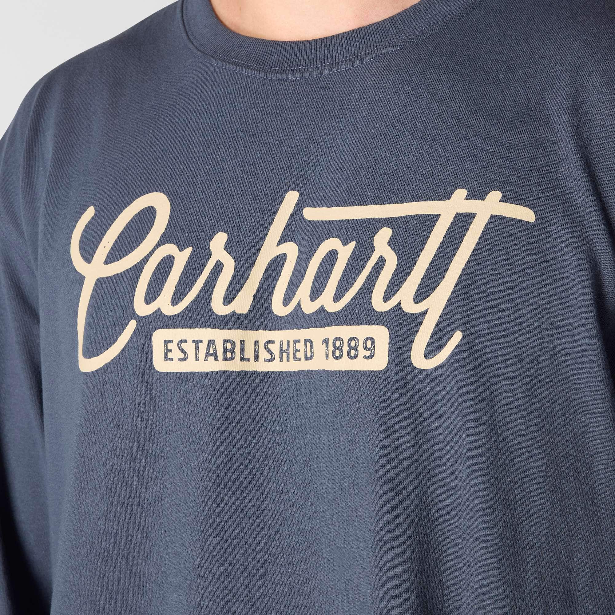 Loose Fit Heavyweight Long-Sleeve Script Graphic T-Shirt