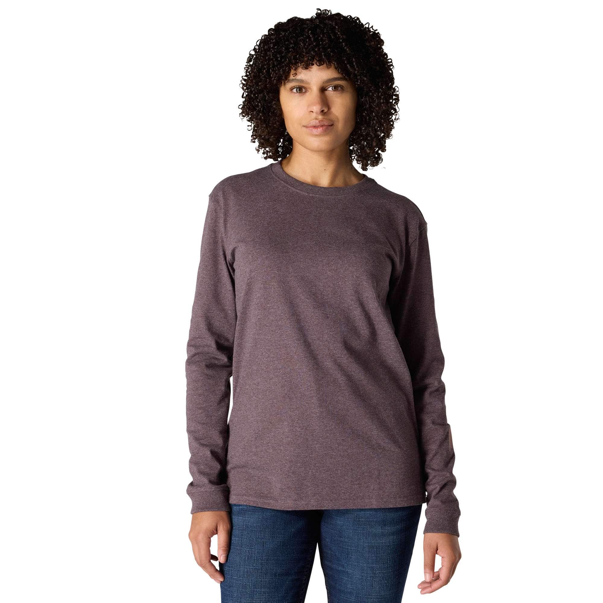 Women's Loose Fit Heavyweight Long-Sleeve Logo Sleeve Graphic T-Shirt