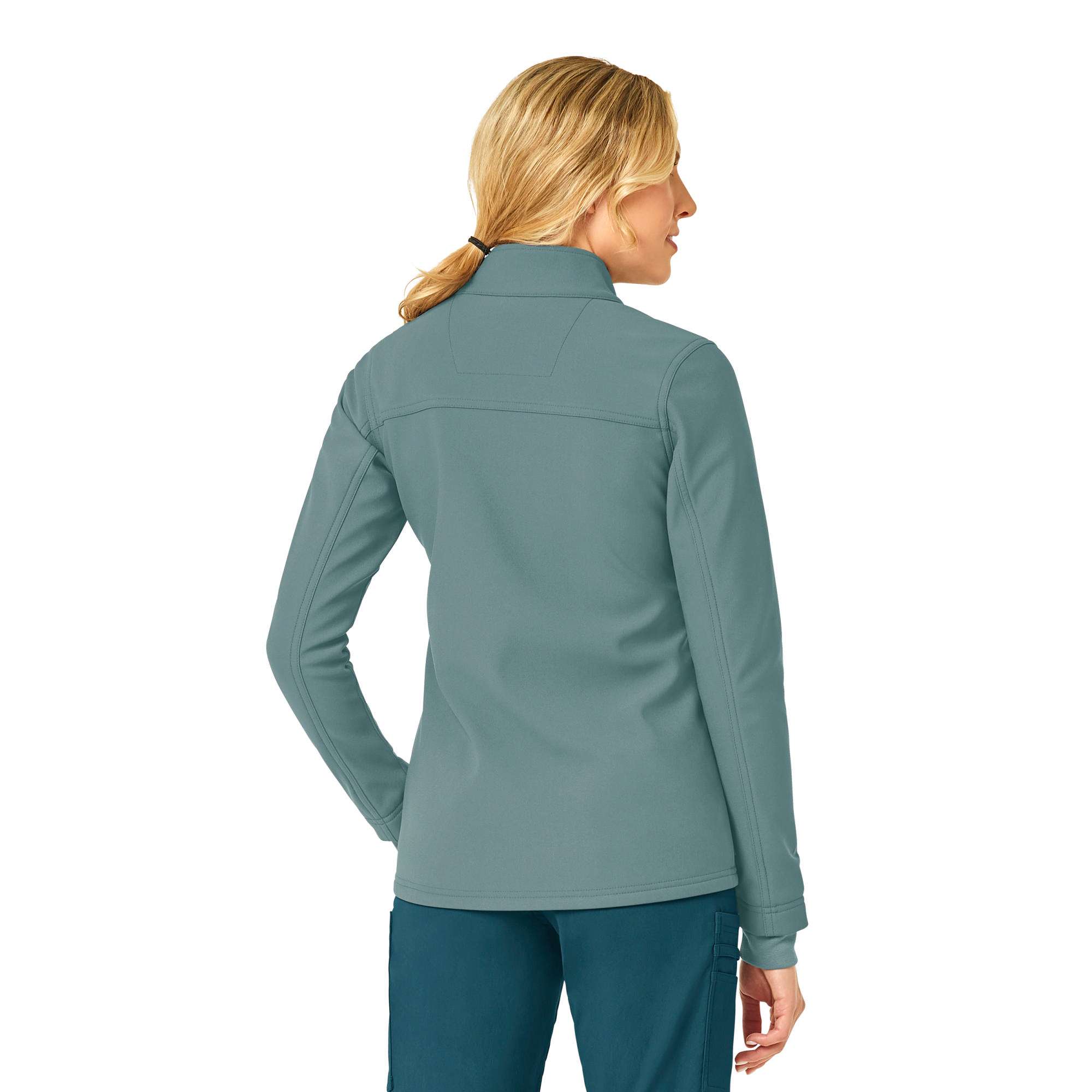Women's Rugged Flex® Peak Bonded Fleece Scrub Jacket