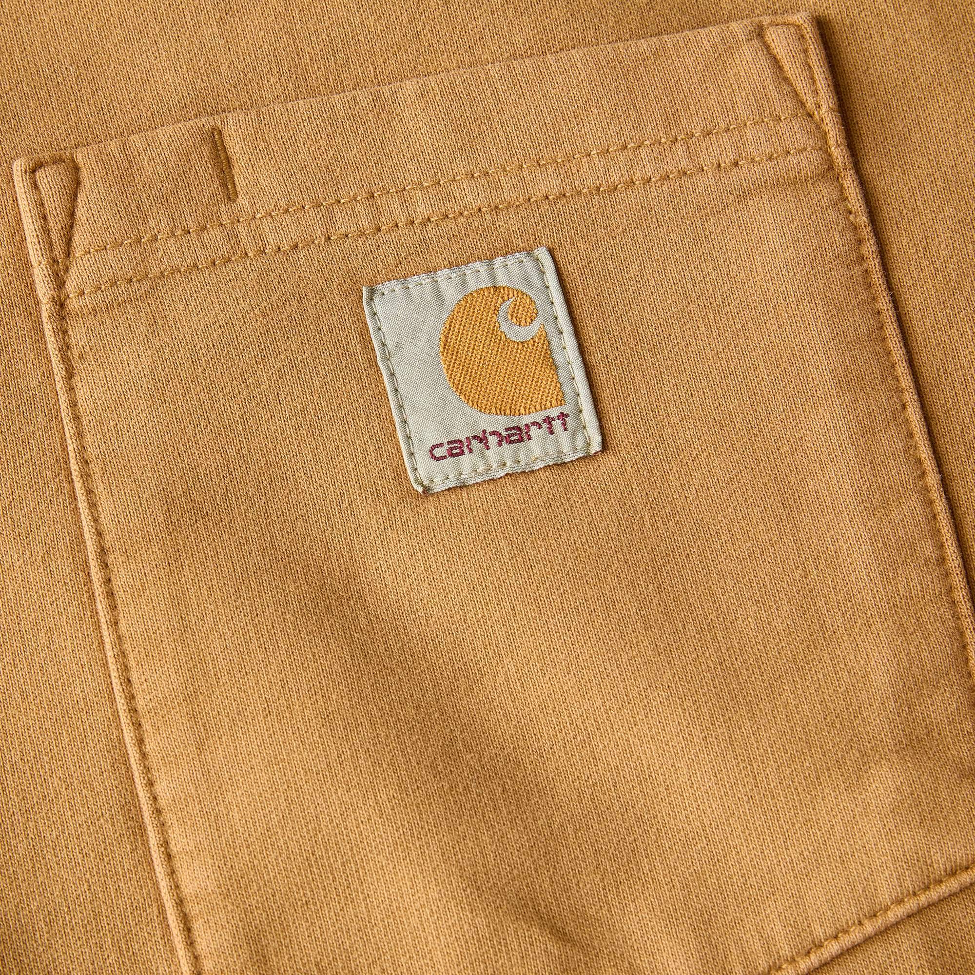 Relaxed Fit Midweight Garment Dye French Terry Crewneck Pocket Sweatshirt