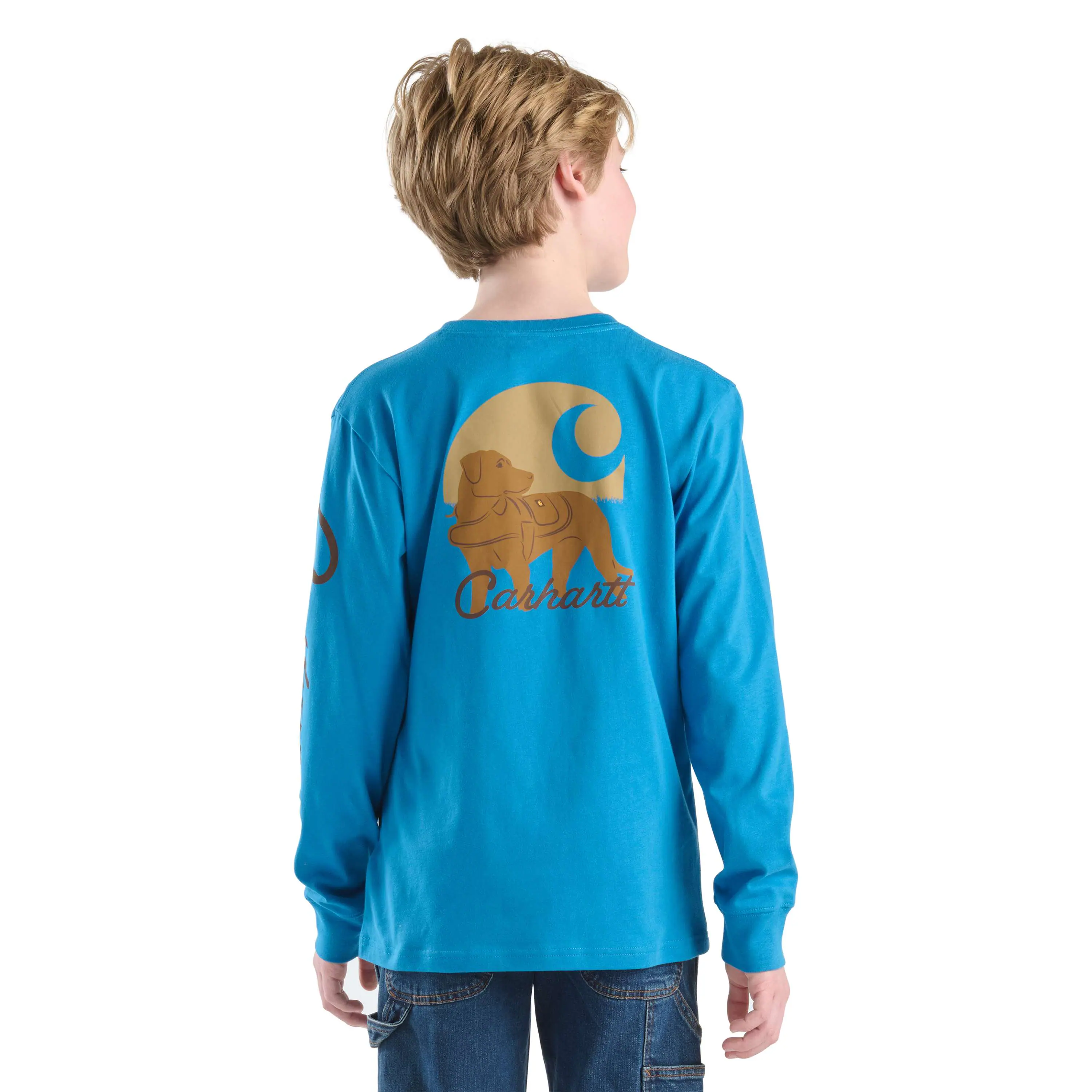 Boys' Long Sleeve Dog Pocket T-Shirt (Toddler/Child/Youth)