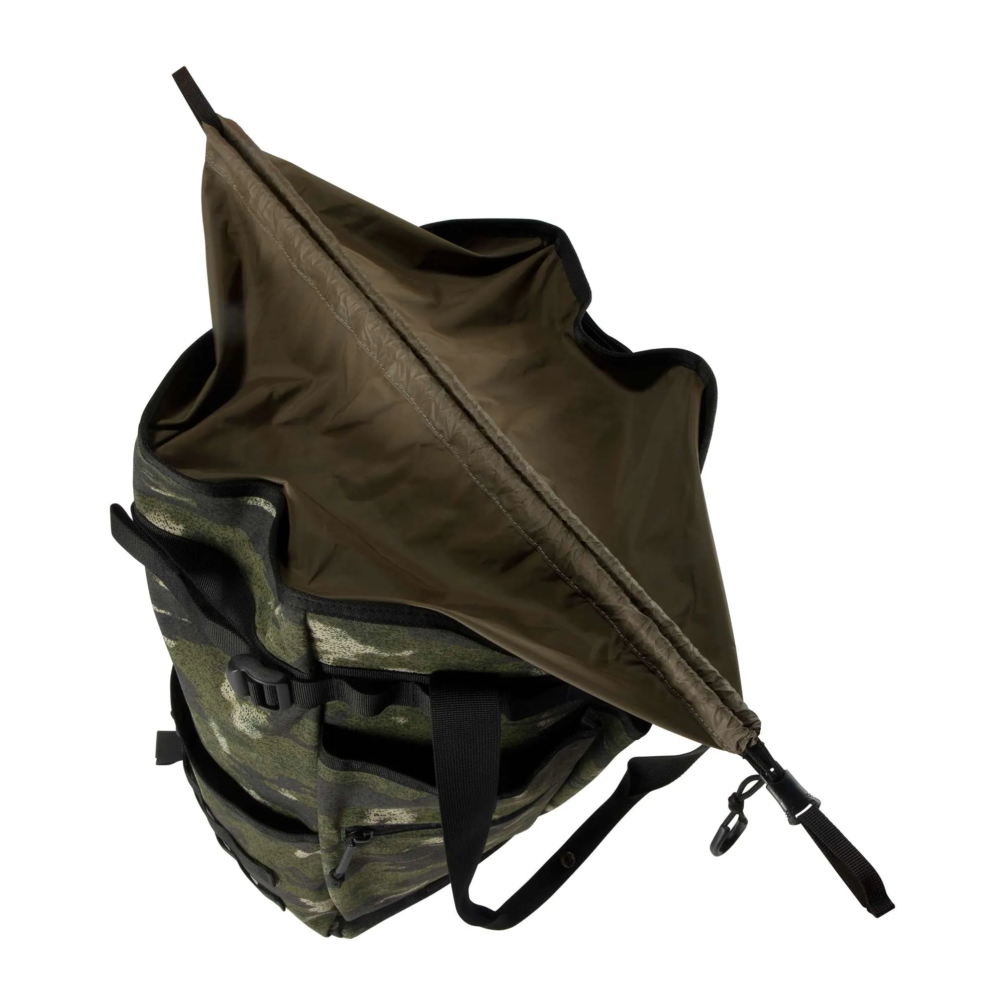 28L Nylon Cinch-Top Convertible Tote Backpack