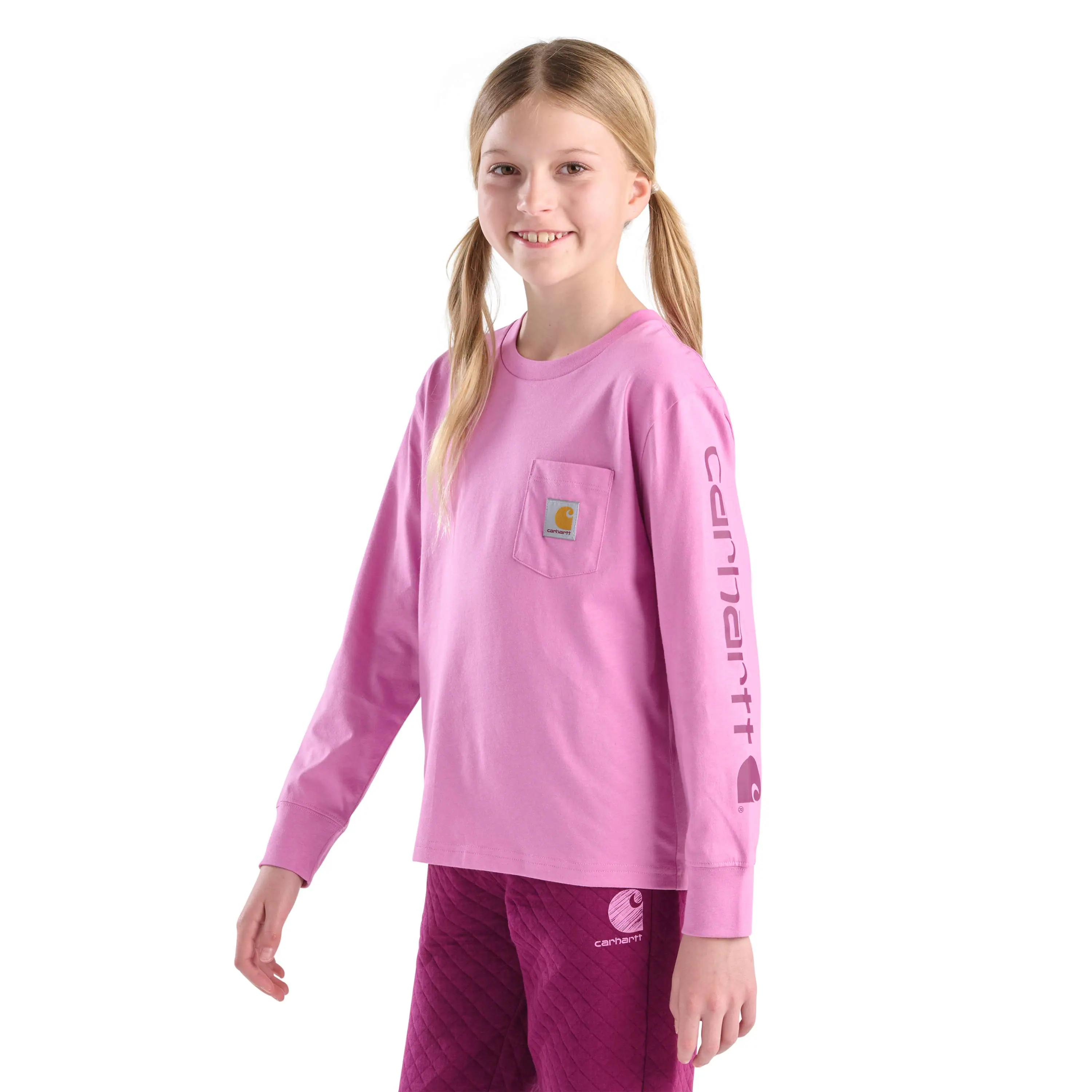 Girls' Long Sleeve Core Logo T-Shirt (Toddler/Child/Youth)