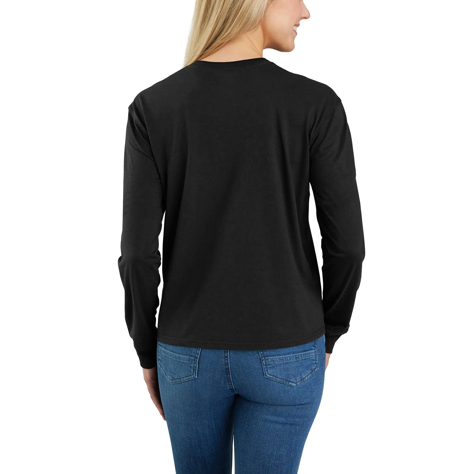 Women's TENCEL™ Fiber Series Loose Fit Long-Sleeve Crewneck Pocket T-Shirt