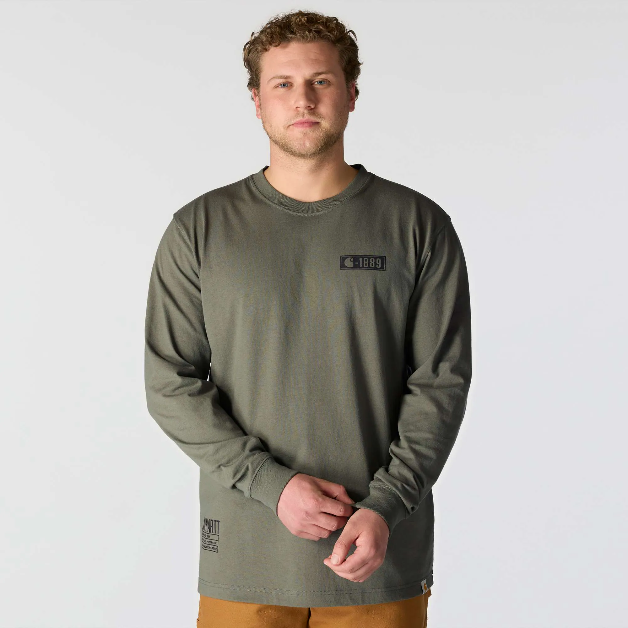 Loose Fit Heavyweight Long-Sleeve Pocket 1889 T-Shirt