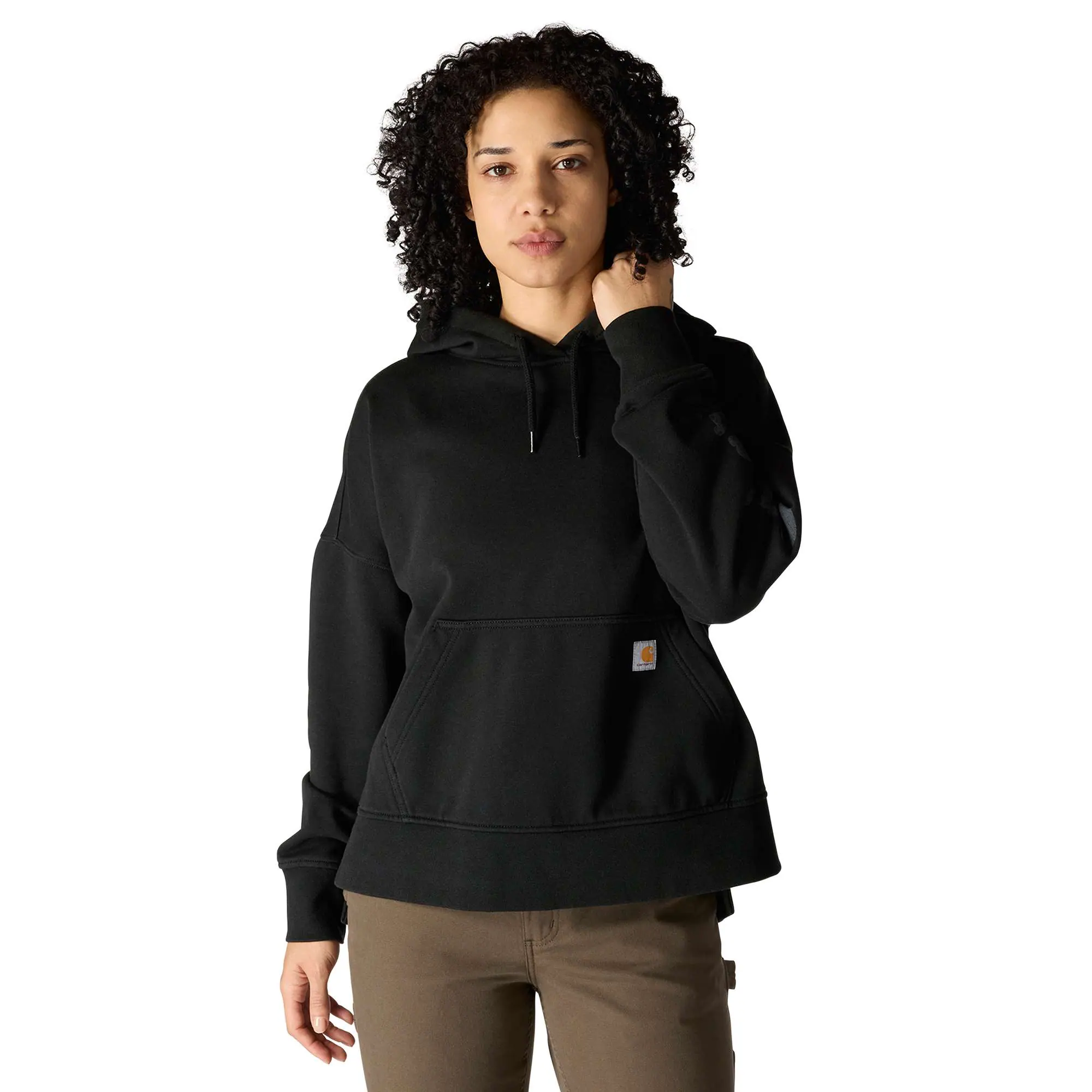 Women's Oversized-Fit Midweight Hooded Heart Graphic Sweatshirt