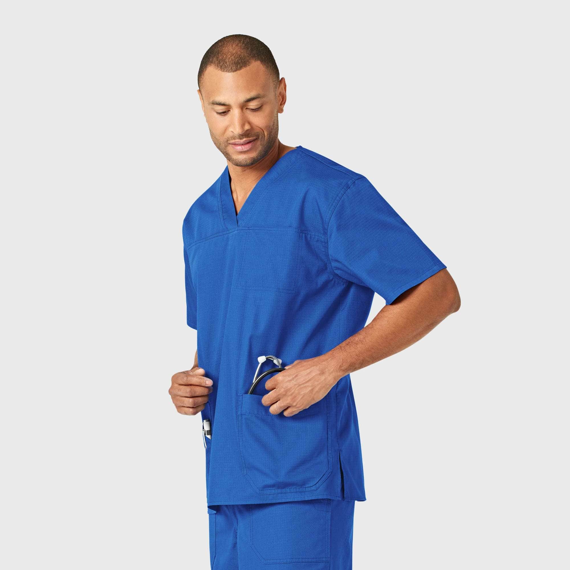 Ripstop 4-Pocket V-Neck Scrub Top
