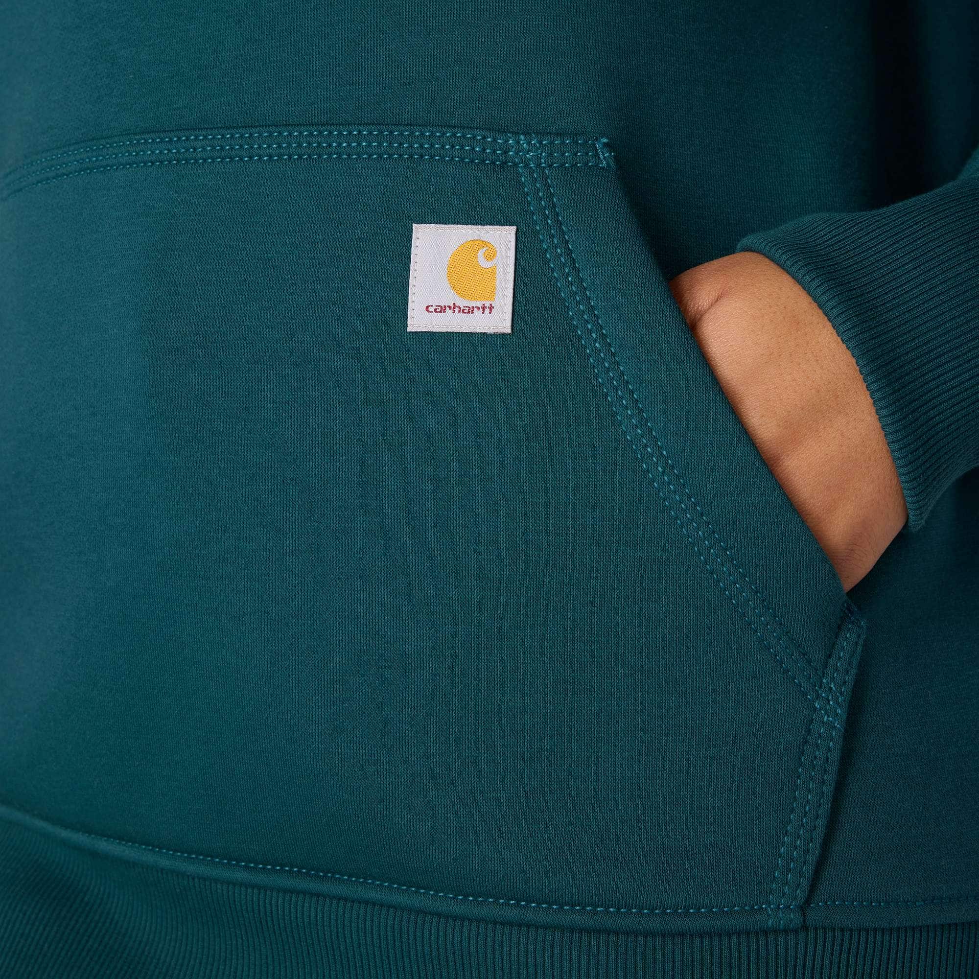 Women's Relaxed Fit Midweight Logo Sleeve Graphic Hoodie