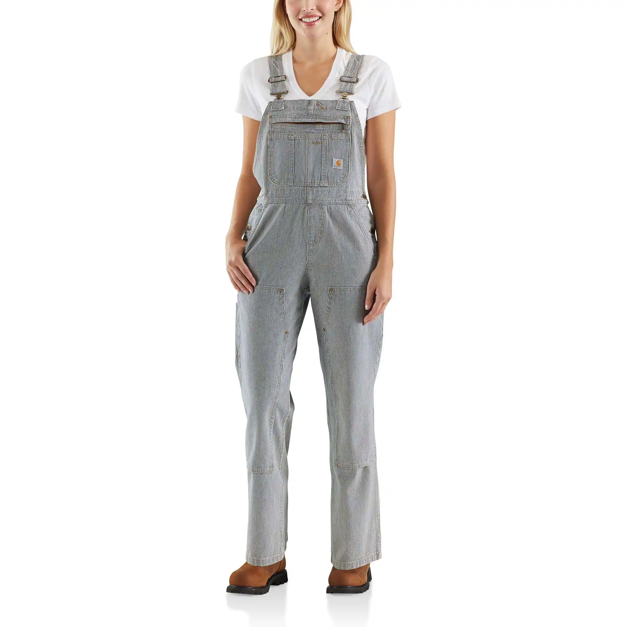 Railroad Stripe Denim Bib Overall