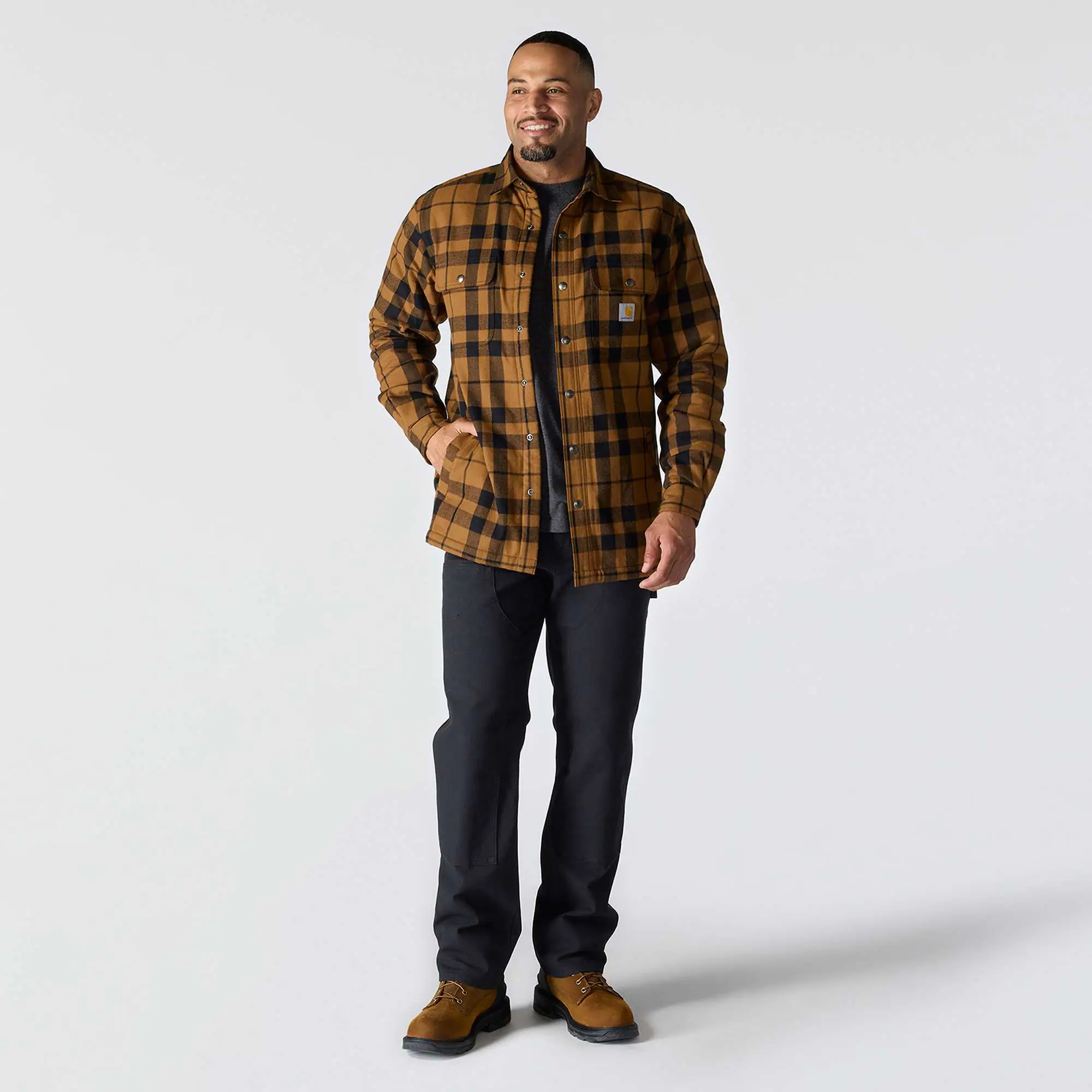 Relaxed Fit Flannel Sherpa-Lined Shirt Jac