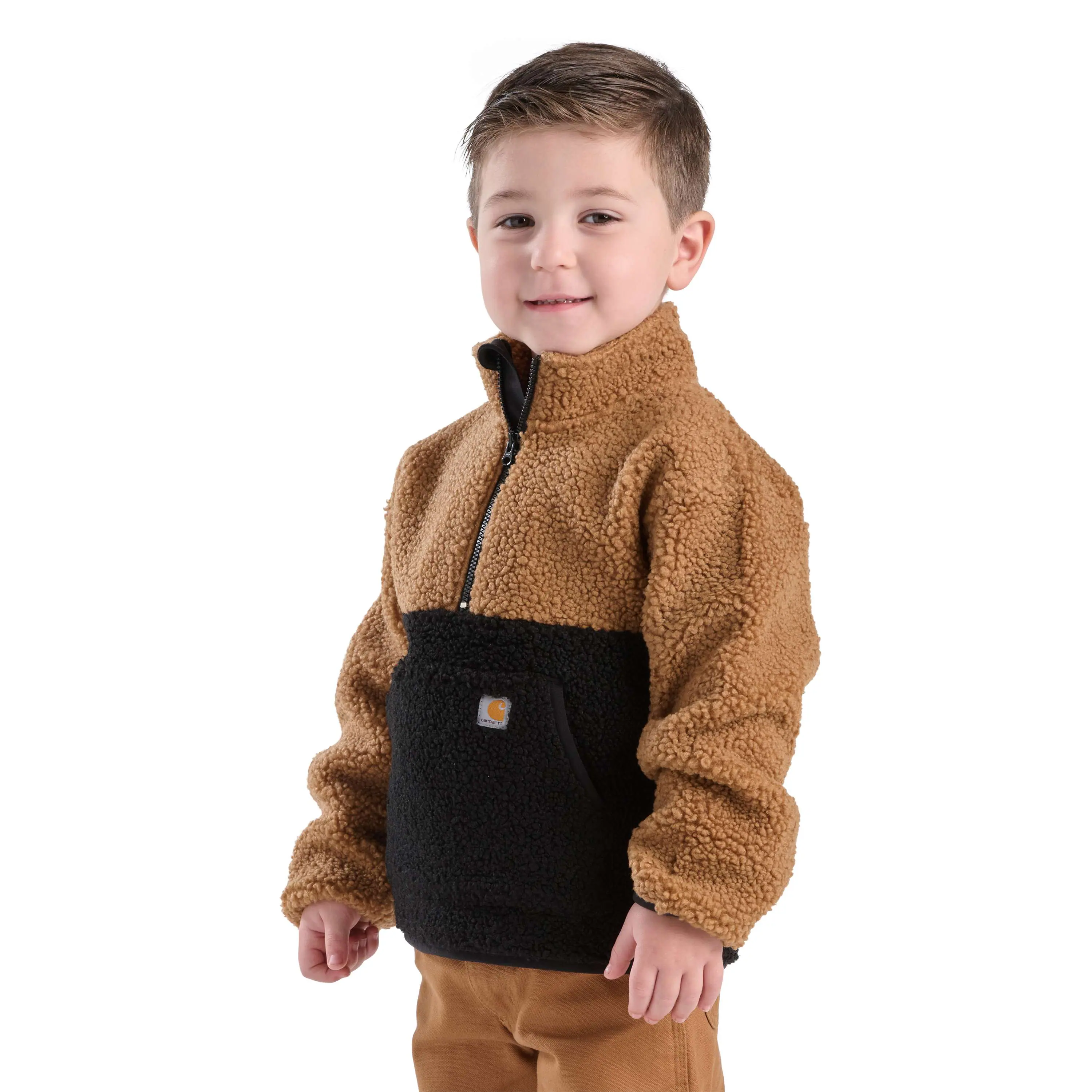 Boys' Long Sleeve Sherpa Half-Zip Sweatshirt (Toddler/Child/Youth)