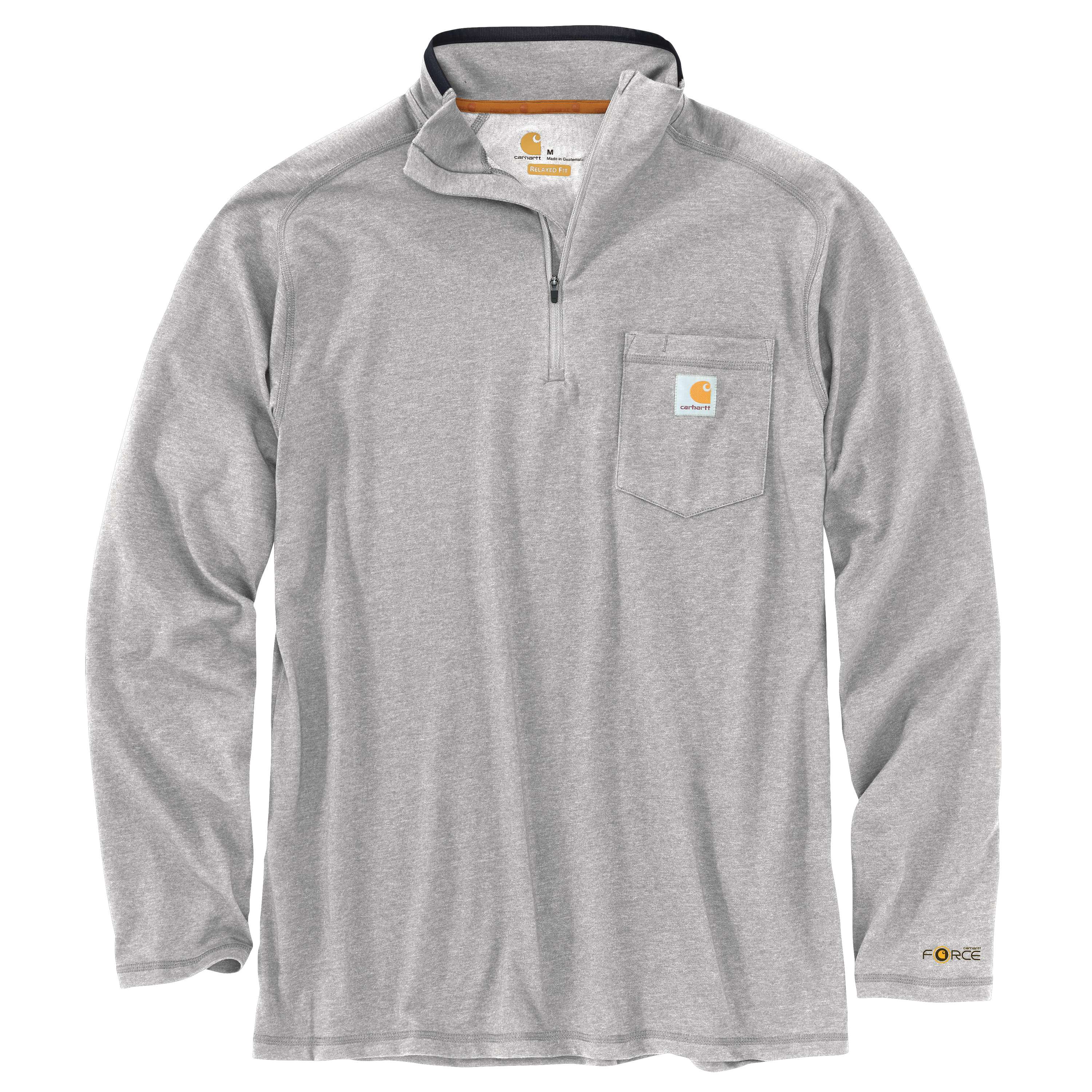 Carhartt Force® Relaxed Fit Midweight Long-Sleeve Quarter-Zip Mock-Neck T-Shirt