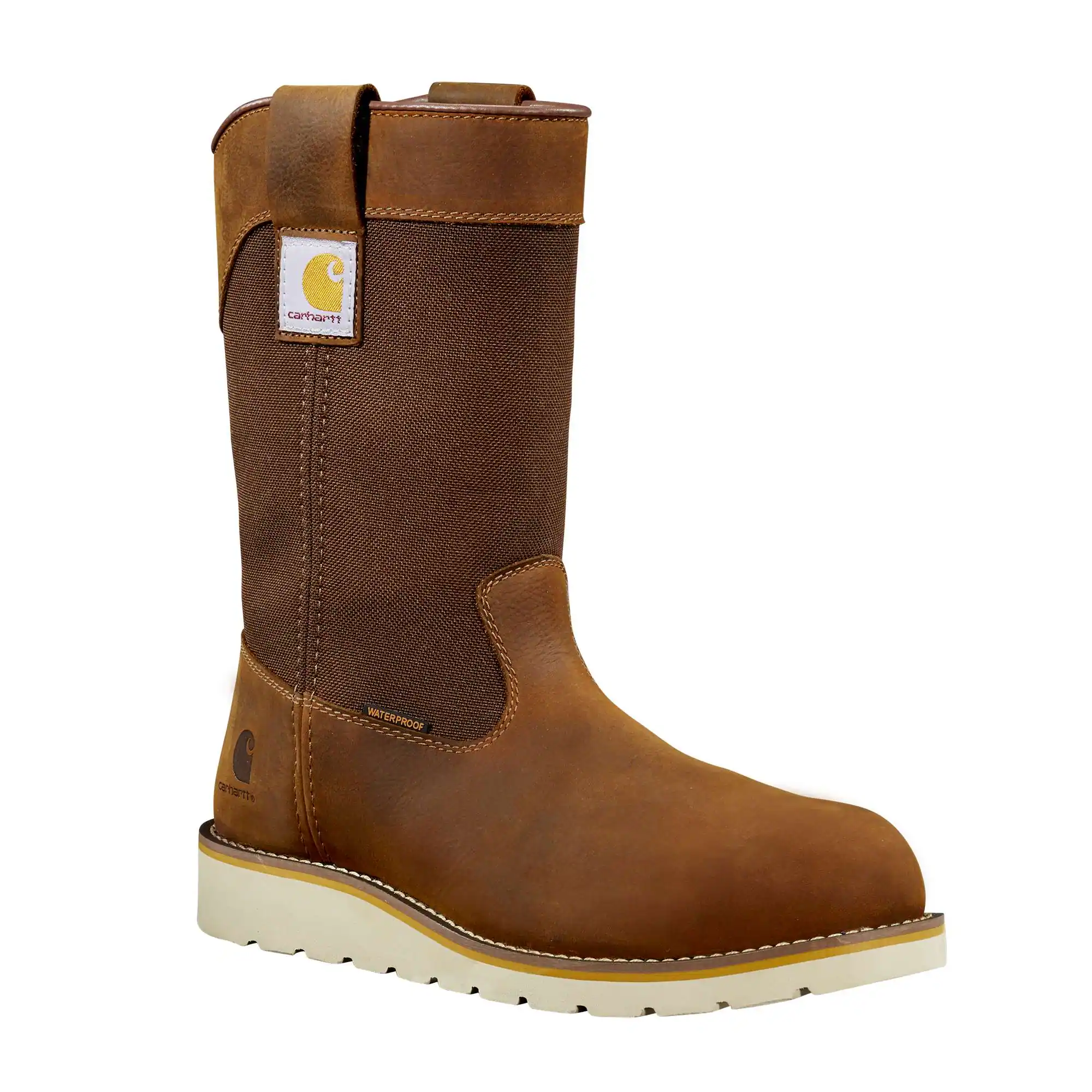 Waterproof 10" Steel Toe Wellington Wedge Boot