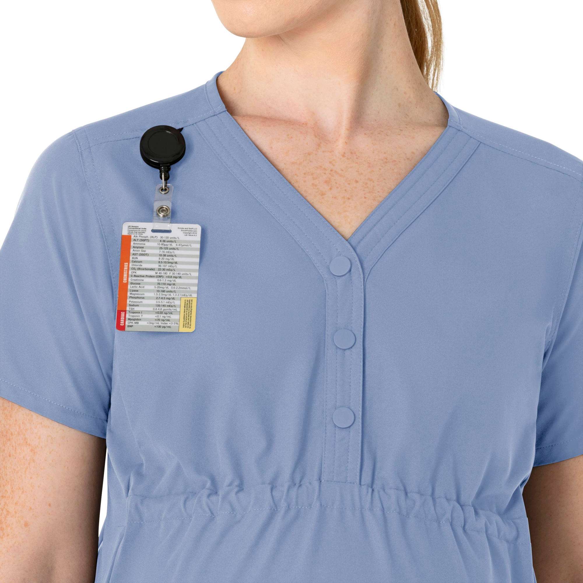 Women's Force Essentials Henley Maternity Scrub Top