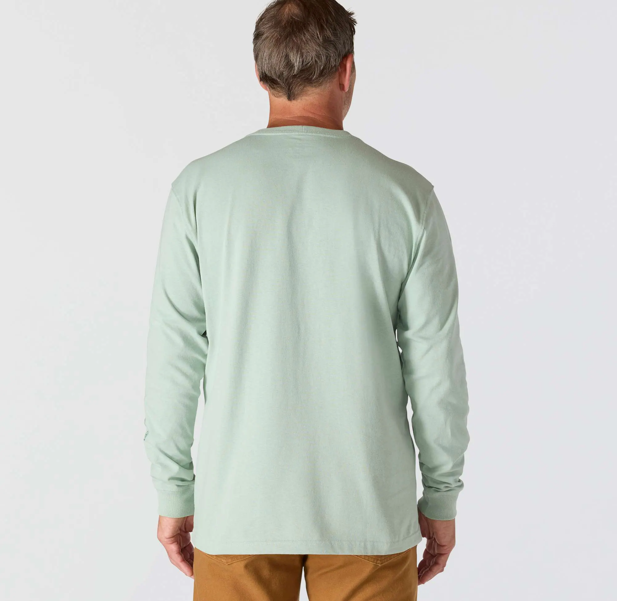 Loose Fit Heavyweight Long-Sleeve Logo Sleeve Graphic T-Shirt