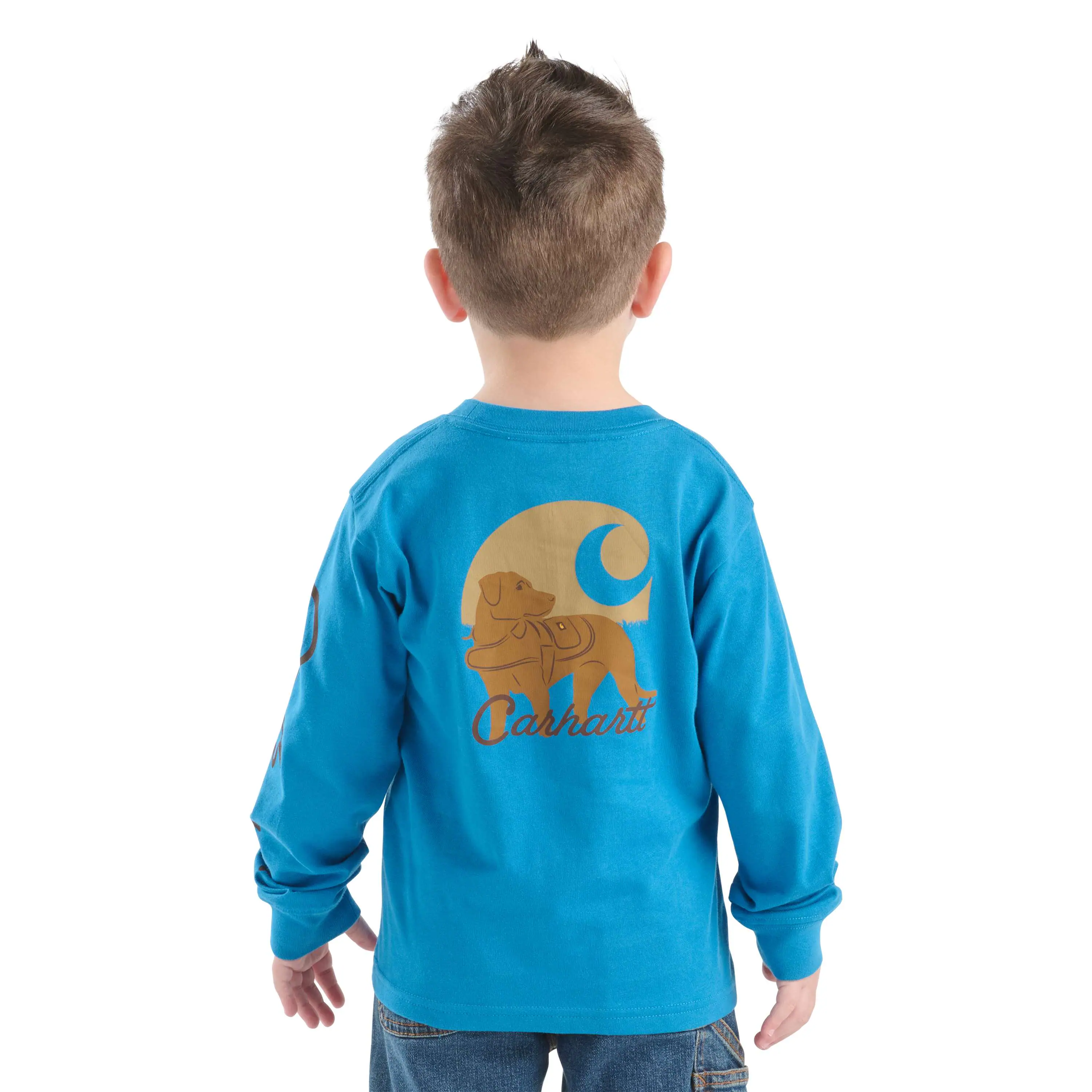 Boys' Long Sleeve Dog Pocket T-Shirt (Toddler/Child/Youth)