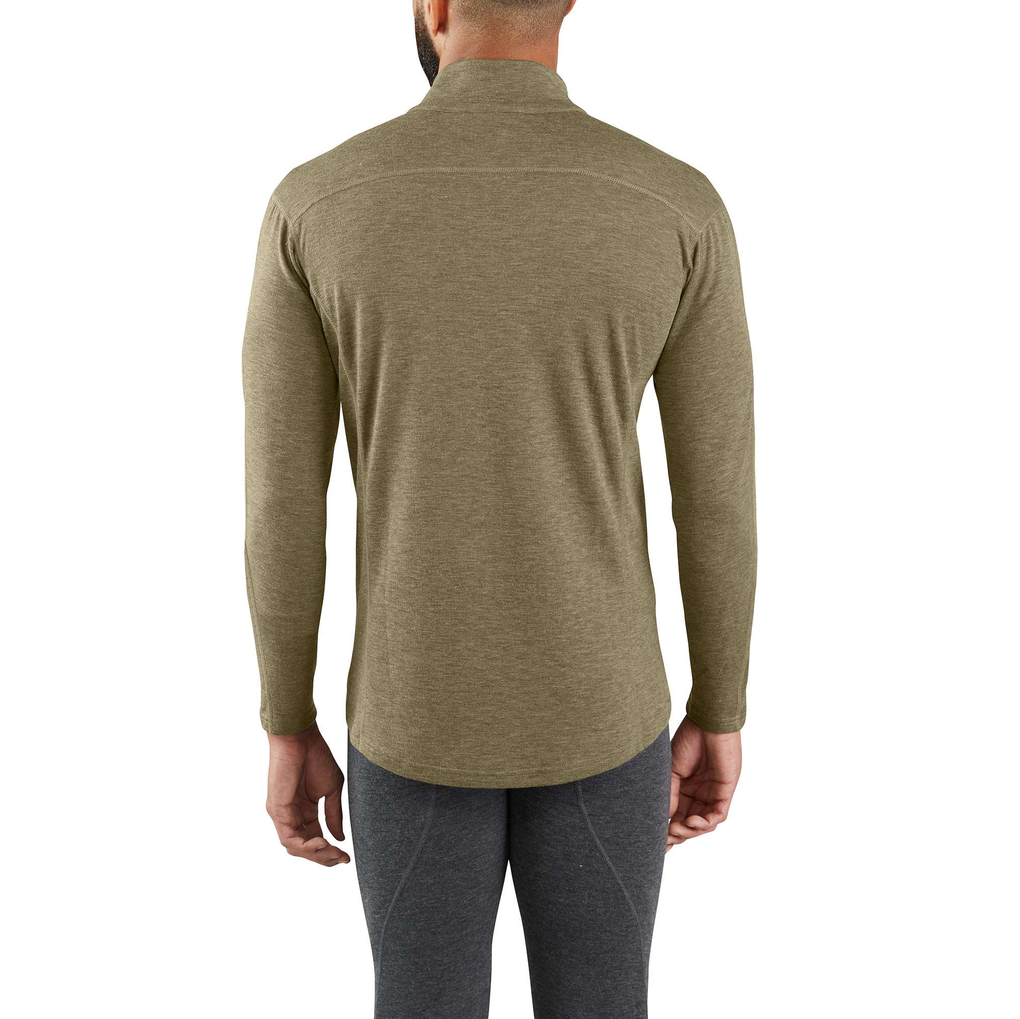 Men's Base Layer Quarter-Zip Thermal Top - Carhartt Force® - Midweight - Poly-Wool