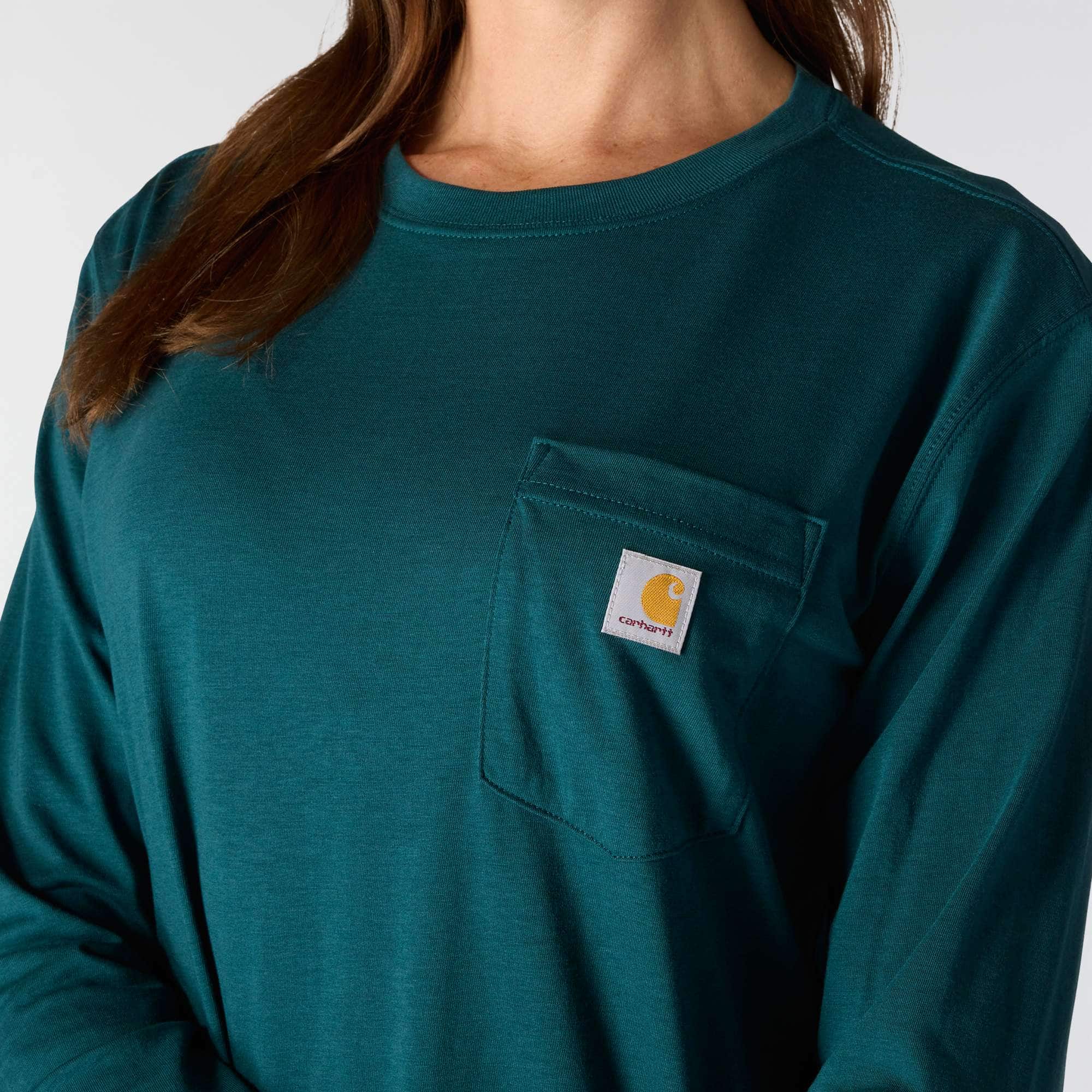 Women's TENCEL™ Fiber Series Loose Fit Long-Sleeve Crewneck Pocket T-Shirt