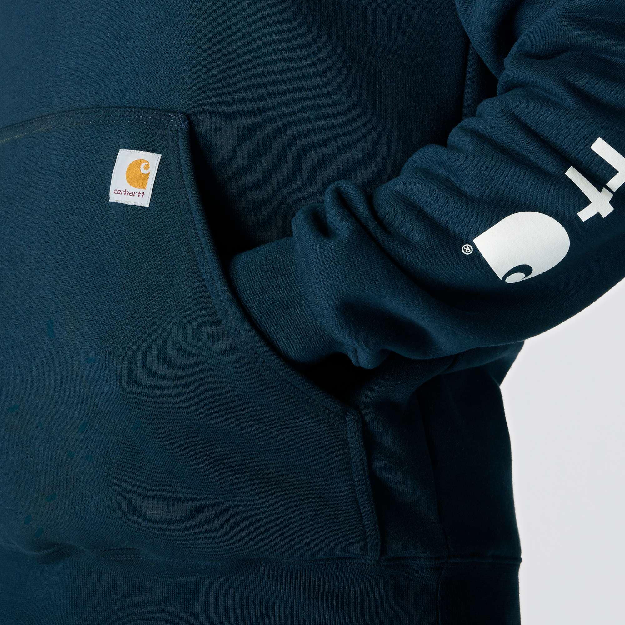 Loose Fit Midweight Logo Sleeve Graphic Hoodie