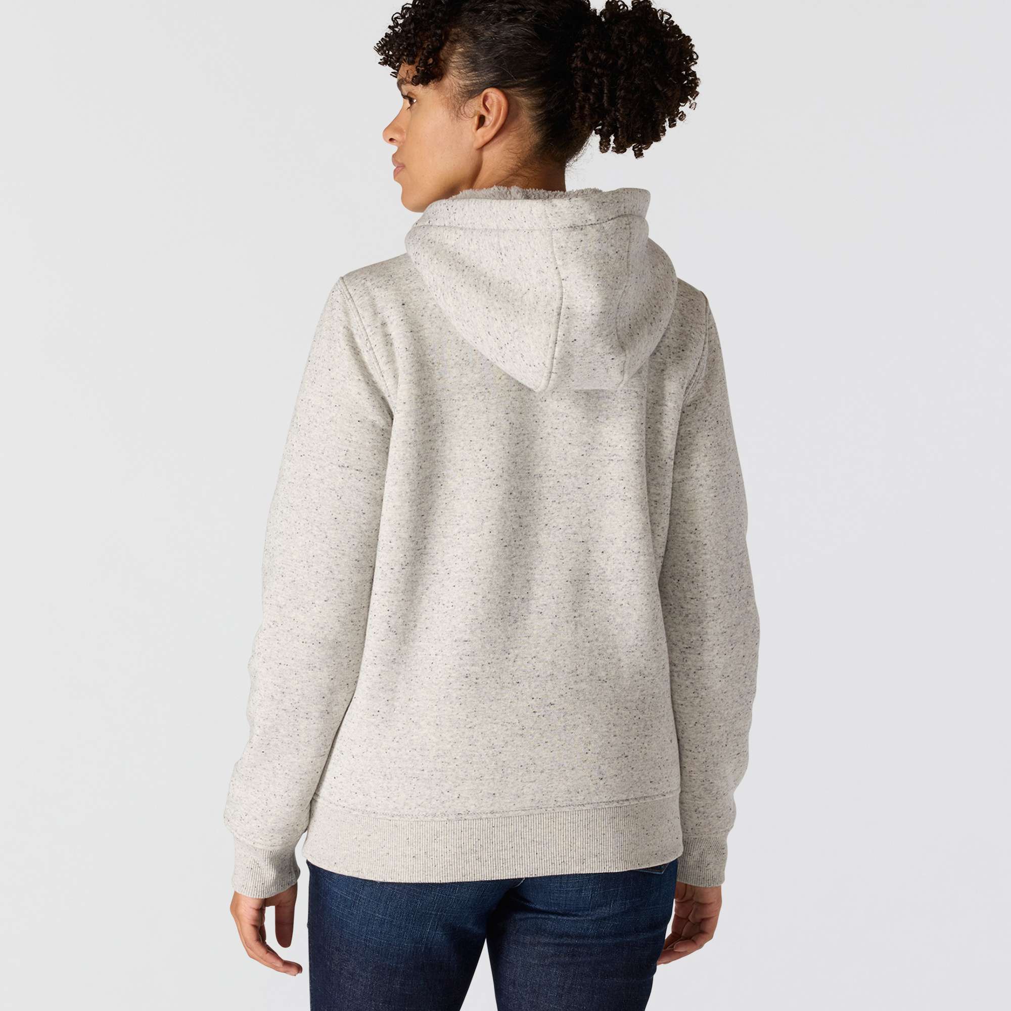 Women's Relaxed Fit Midweight Sherpa-Lined Full-Zip Sweatshirt